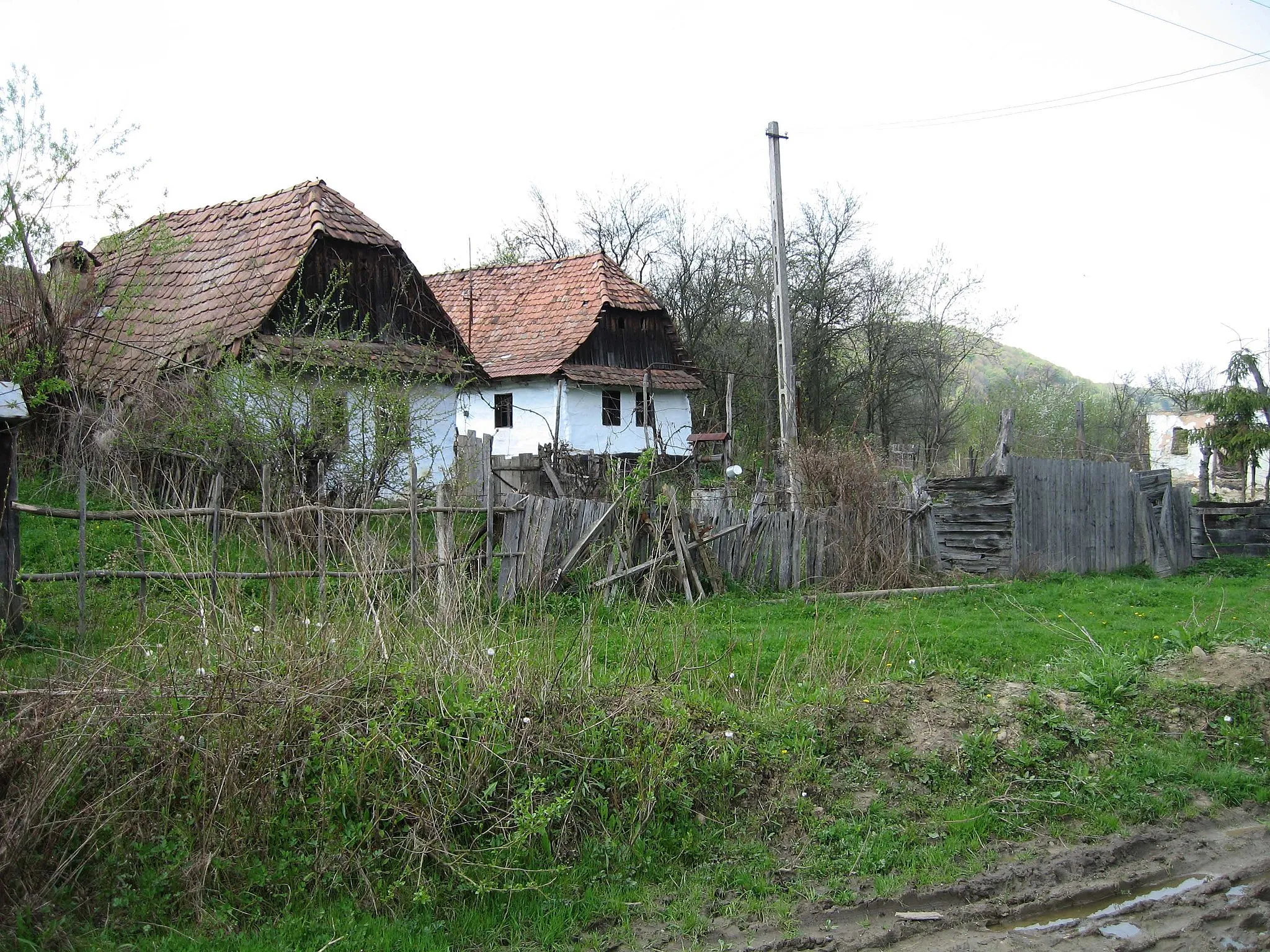Photo showing: Sapartoc houses, Albeşti, Mureş, Romania