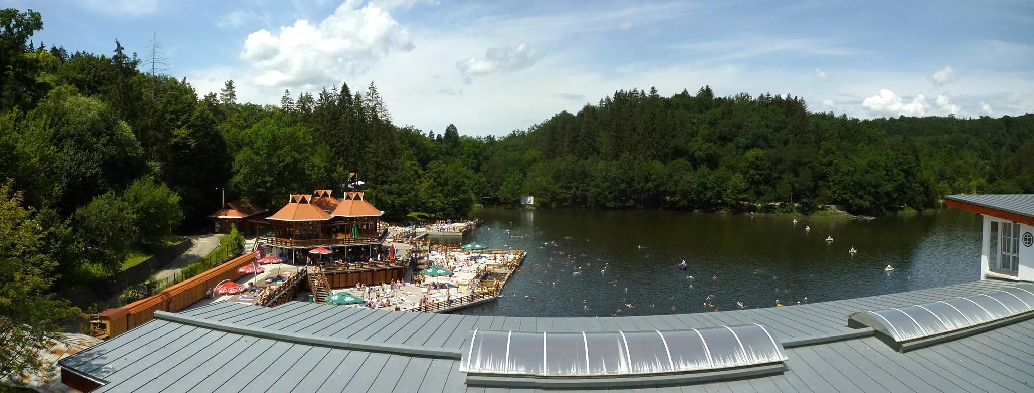 Photo showing: Medve-tó (Lacul Ursu) at Sovata, Transylvania (Romania)