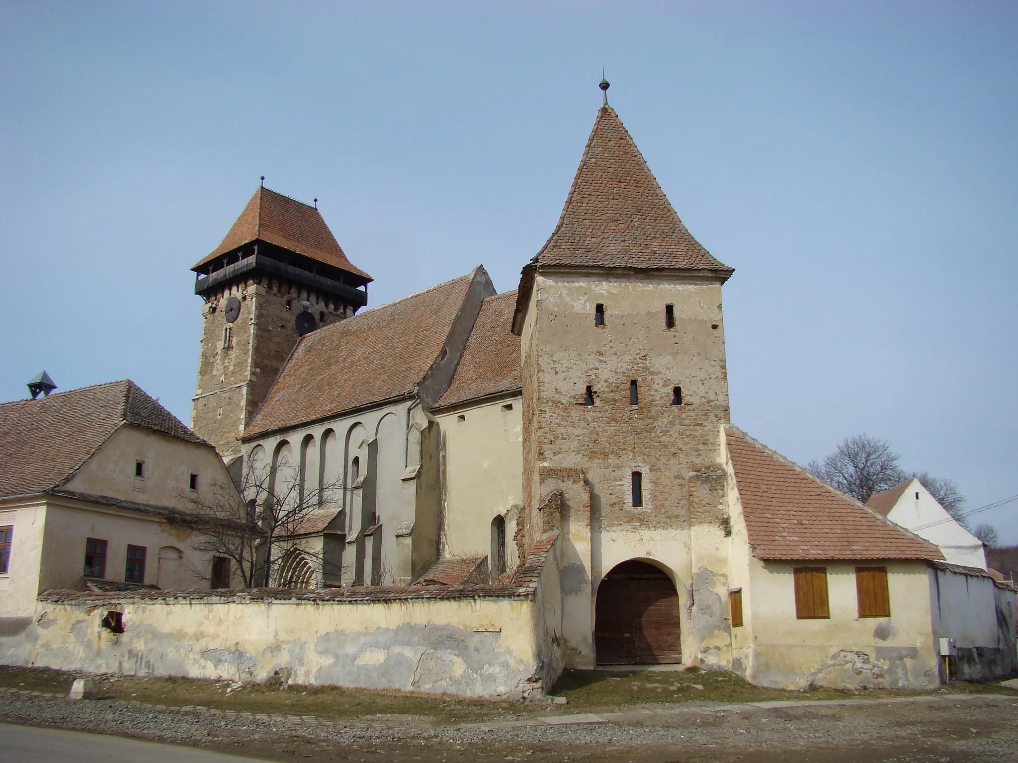 Photo showing: Ansamblul bisericii evanghelice fortificate, sat BĂGACIU, județul Mureș