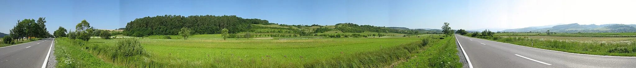 Photo showing: The valley of the Tarnava Mica river at Chibed