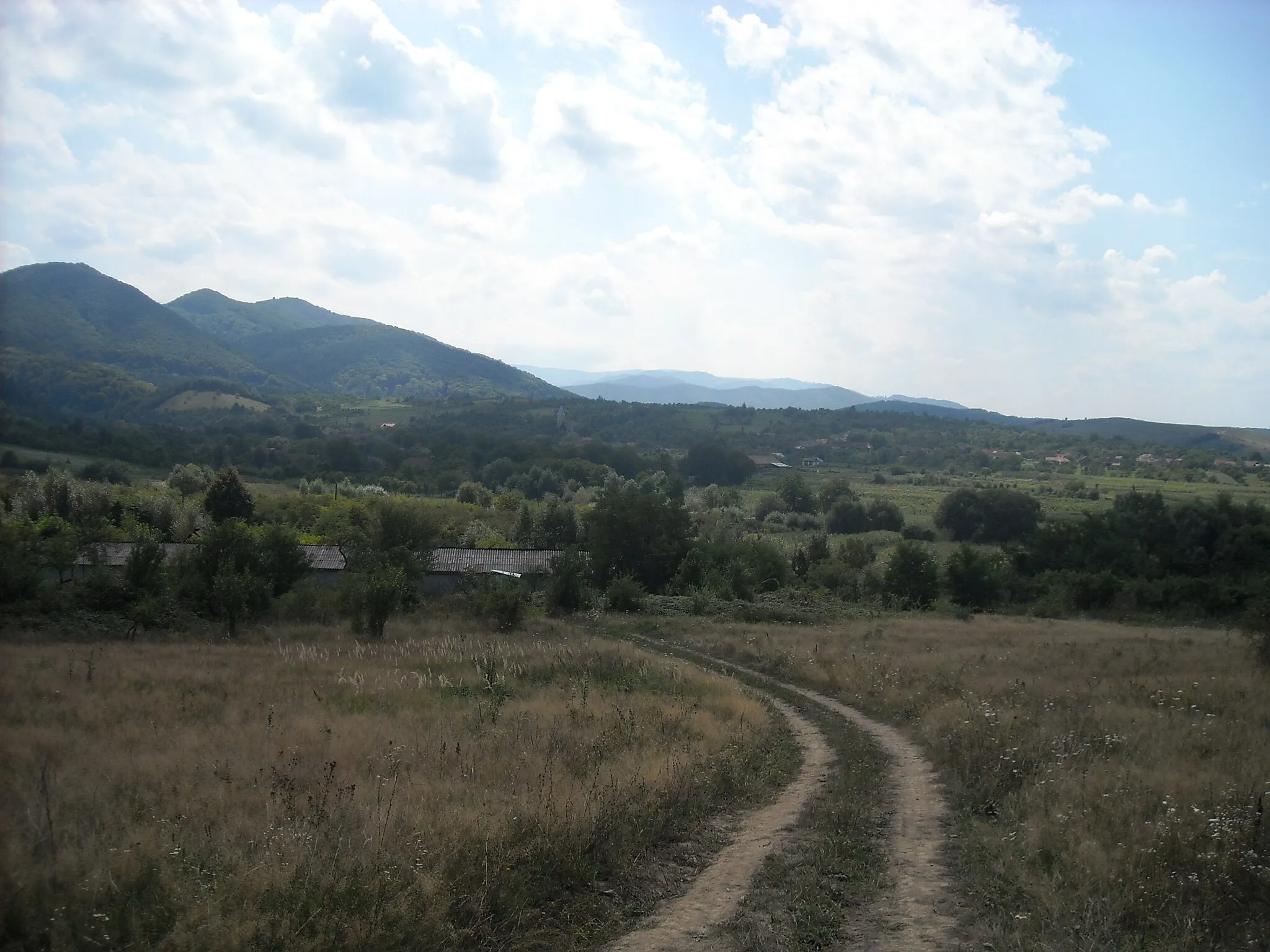 Photo showing: view of Romoşel village in Romania