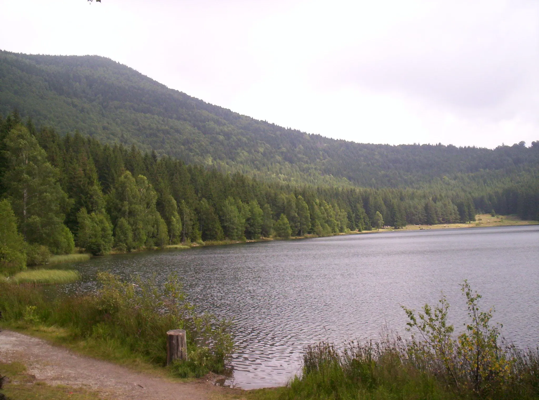 Photo showing: Az erdélyi Szent Anna-tó – photo taken by uploader User:Csanády in 2006.