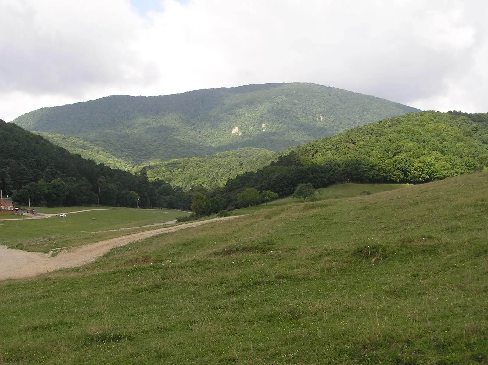Photo showing: Die Südost-Seite des Zeidner Bergs (Măgura Codlei), in Siebenbürgen, Rumänien.