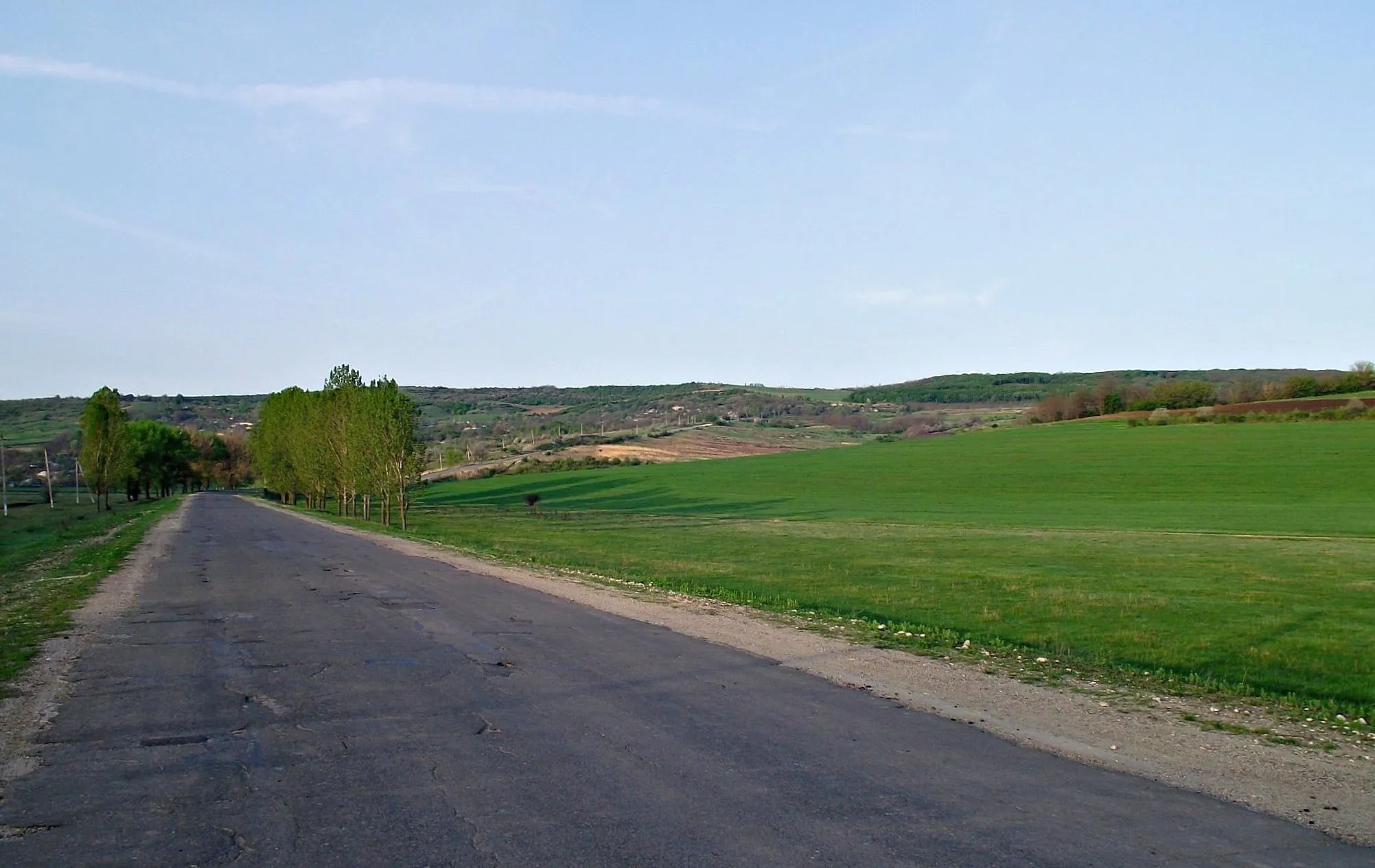 Photo showing: вид с дороги в направлении села Мирчешть