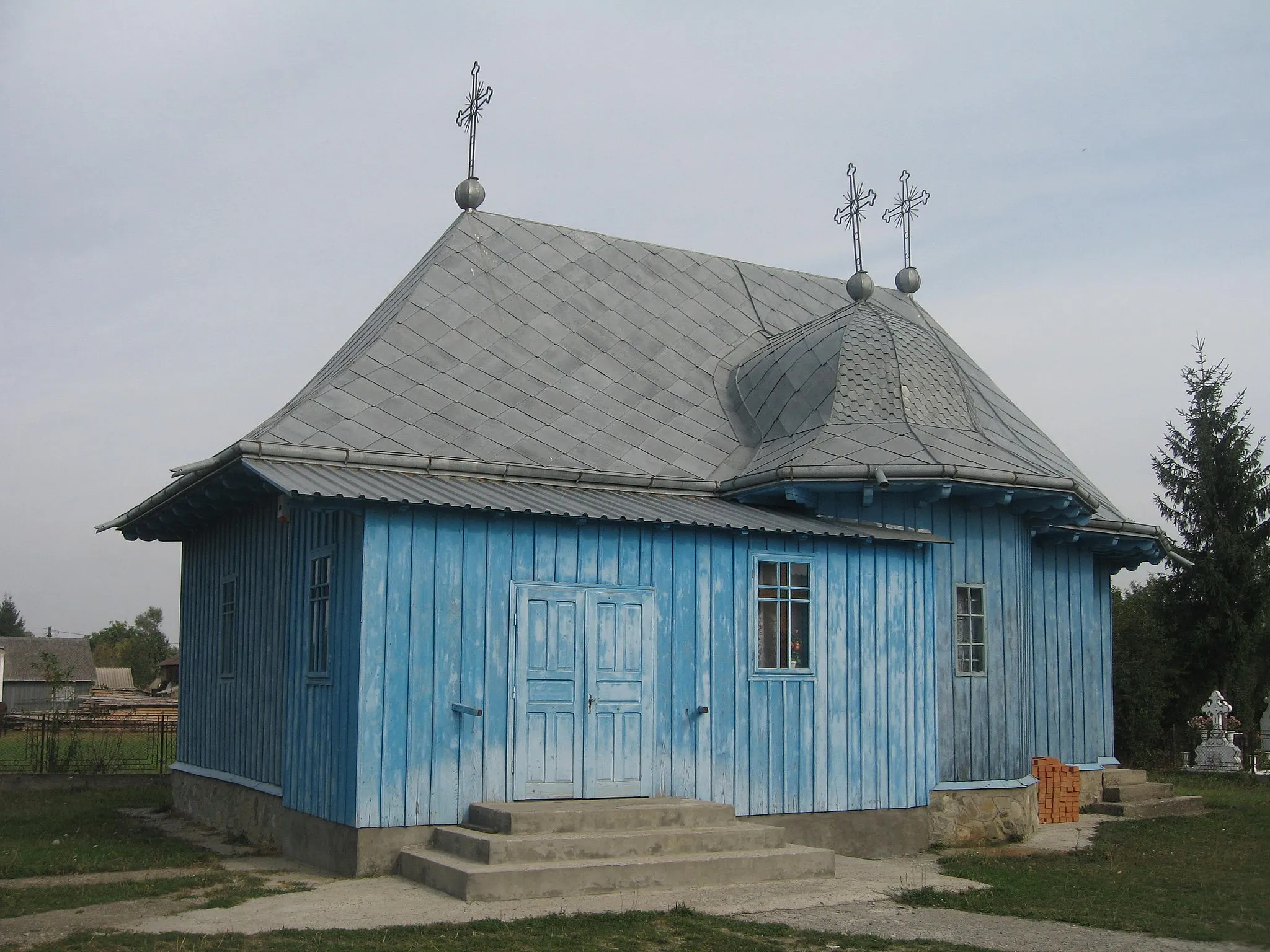 Photo showing: Wooden church in the village Praxia (Romania)