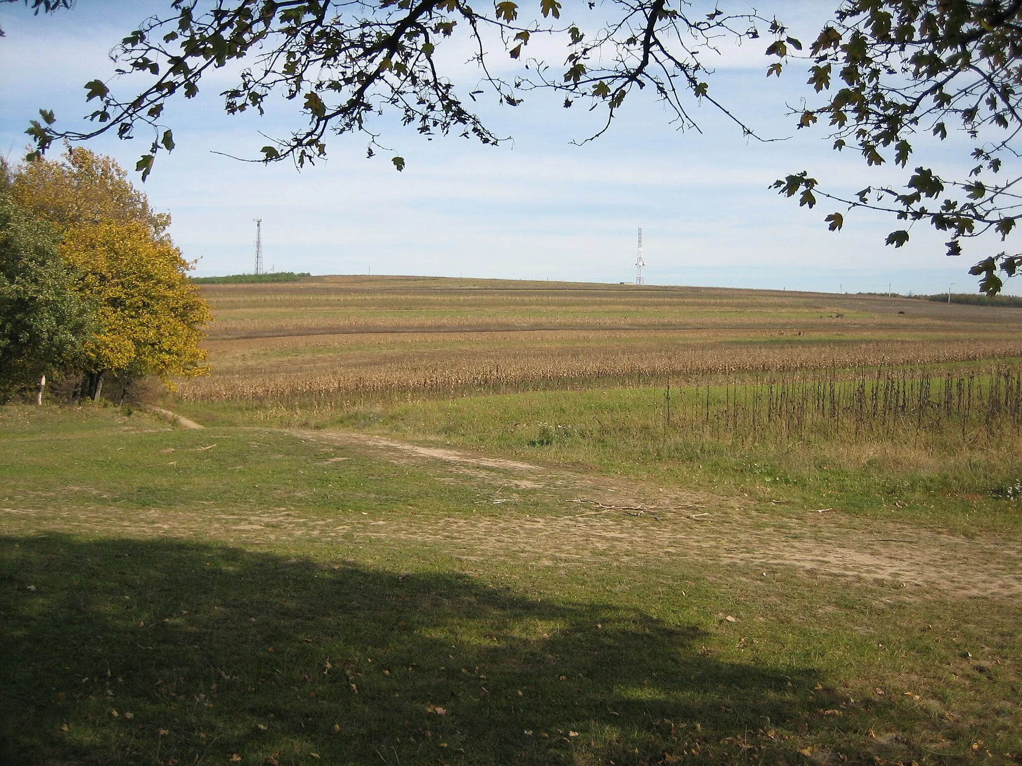Photo showing: Die höchste Erhebung Moldawiens wird für den Ackerbau und die Kommunikationstechnik genutzt.