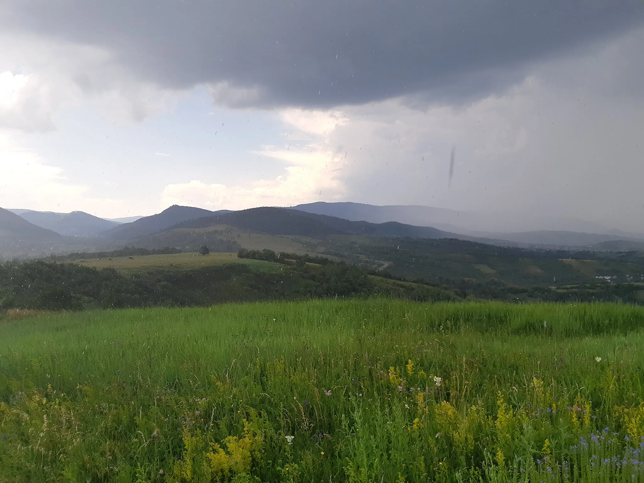 Photo showing: Şaua Crăcăoani şi Munţiii Neamţului, perspectivă dinspre est