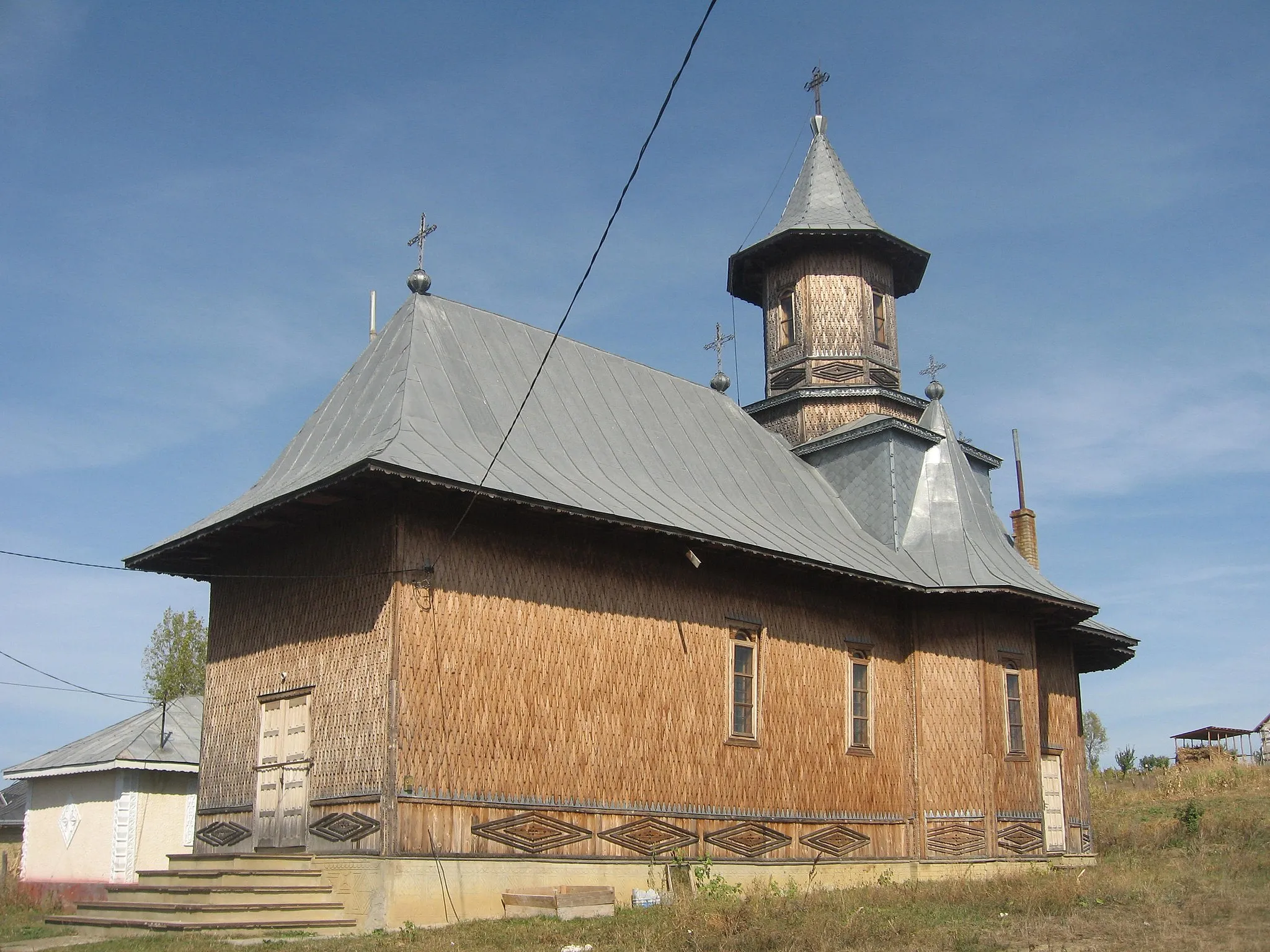 Photo showing: Biserica de lemn din Obrijeni