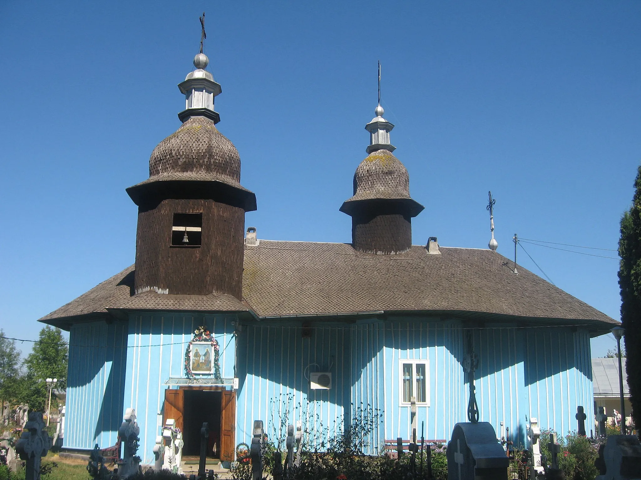 Photo showing: Wooden church in Boroaia, Suceava County, Romania