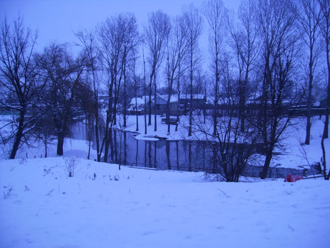 Photo showing: Peisaj de iarnă din Bursuceni, Vereşti.