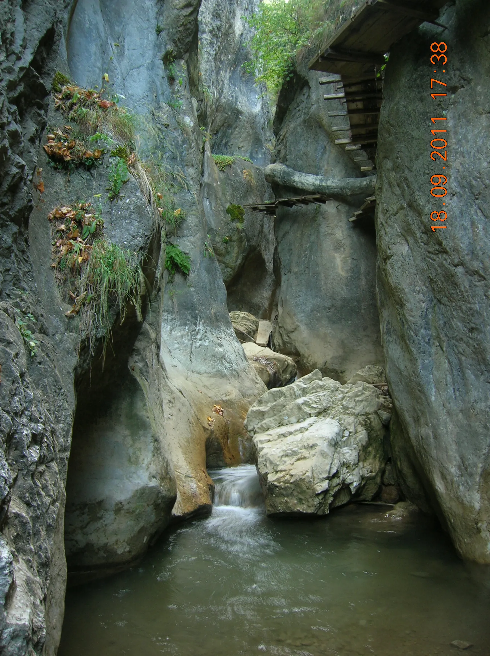 Photo showing: Cheile Şugăului, Rezervaţia Cheile Şugăului-Munticelu, Parcul Naţional Cheile Bicazului-Hăşmaş, Judeţul Neamţ, România