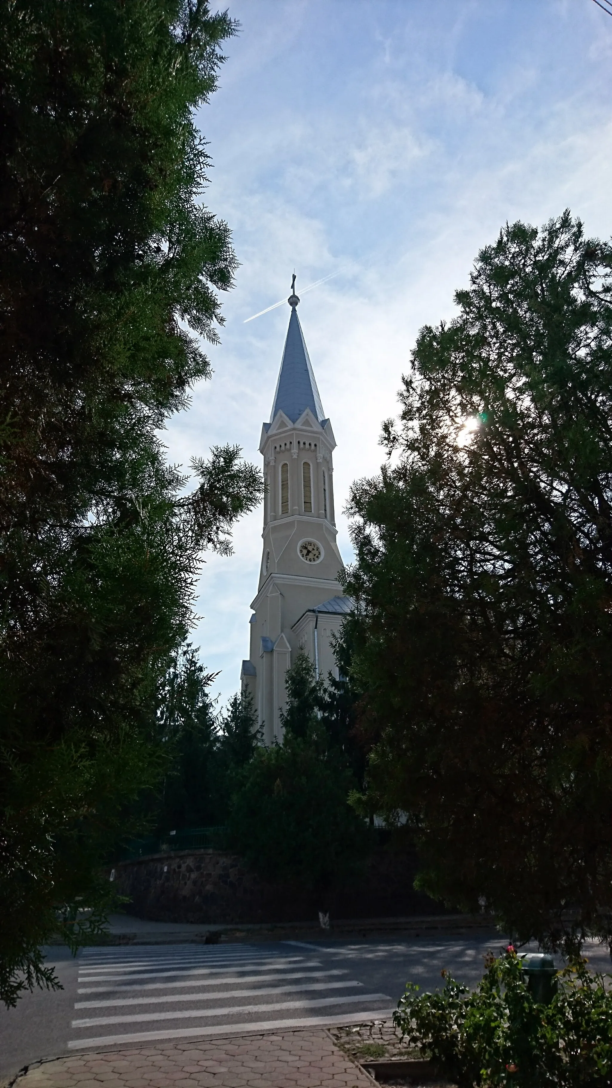 Photo showing: Biserica Romano-Catolica din Tasnad - vederea turnului