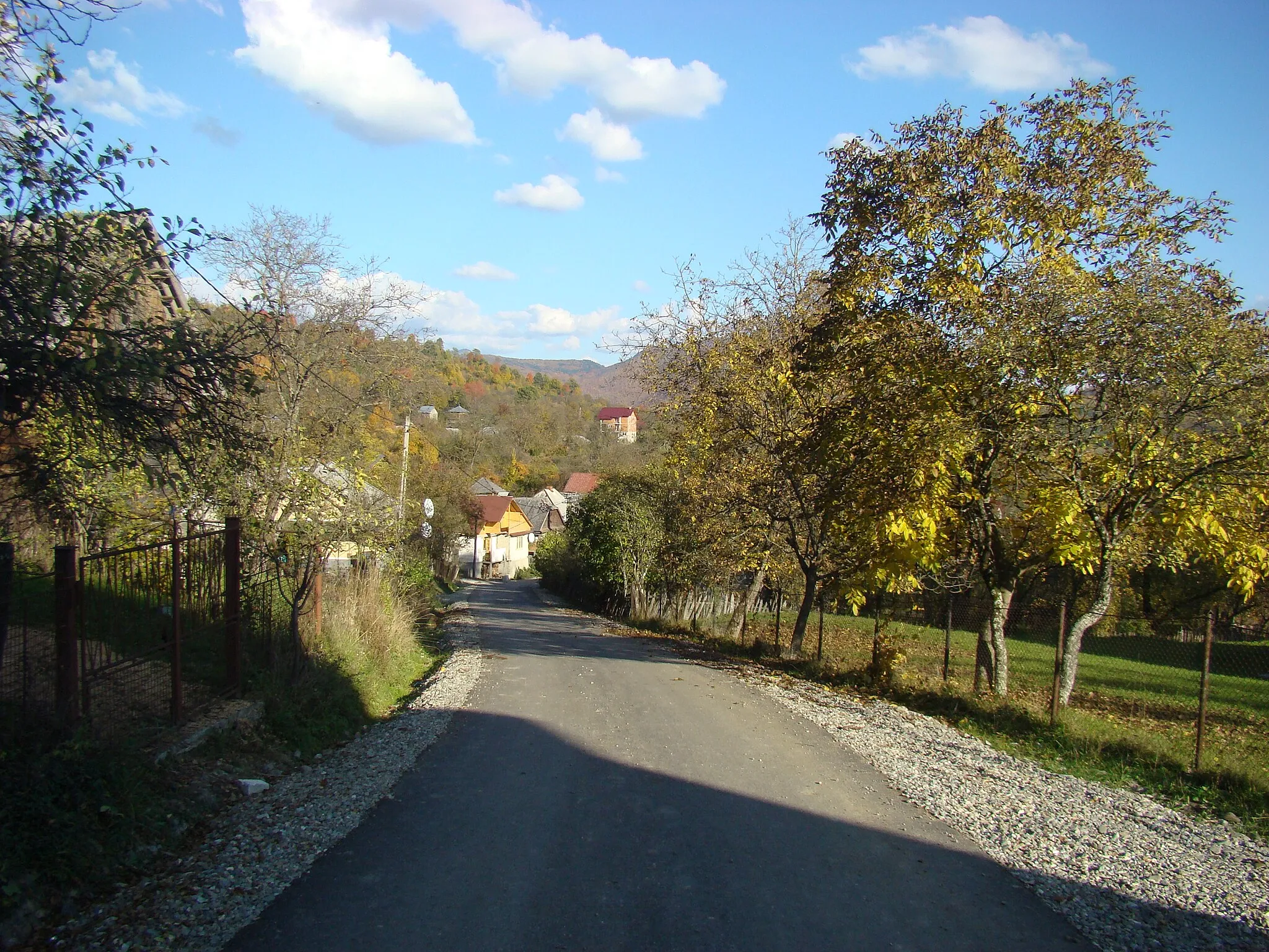 Photo showing: Drumul spre biserica ucraineană, sat Coștiui; comuna Rona de Sus, județul Maramureș