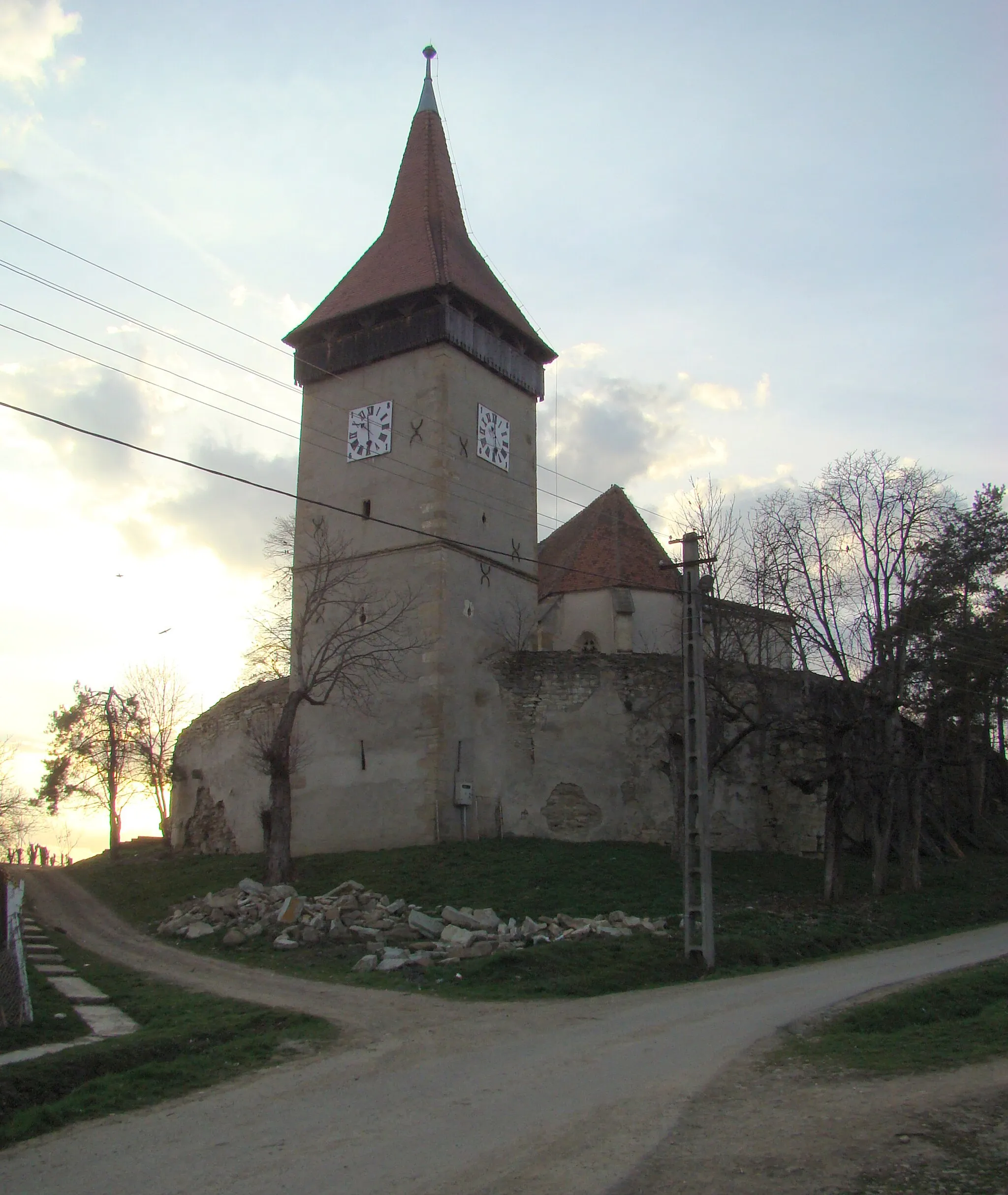 Photo showing: Biserica evanghelică, sat Lechința; comuna Lechința, județul Bistrița-Năsăud