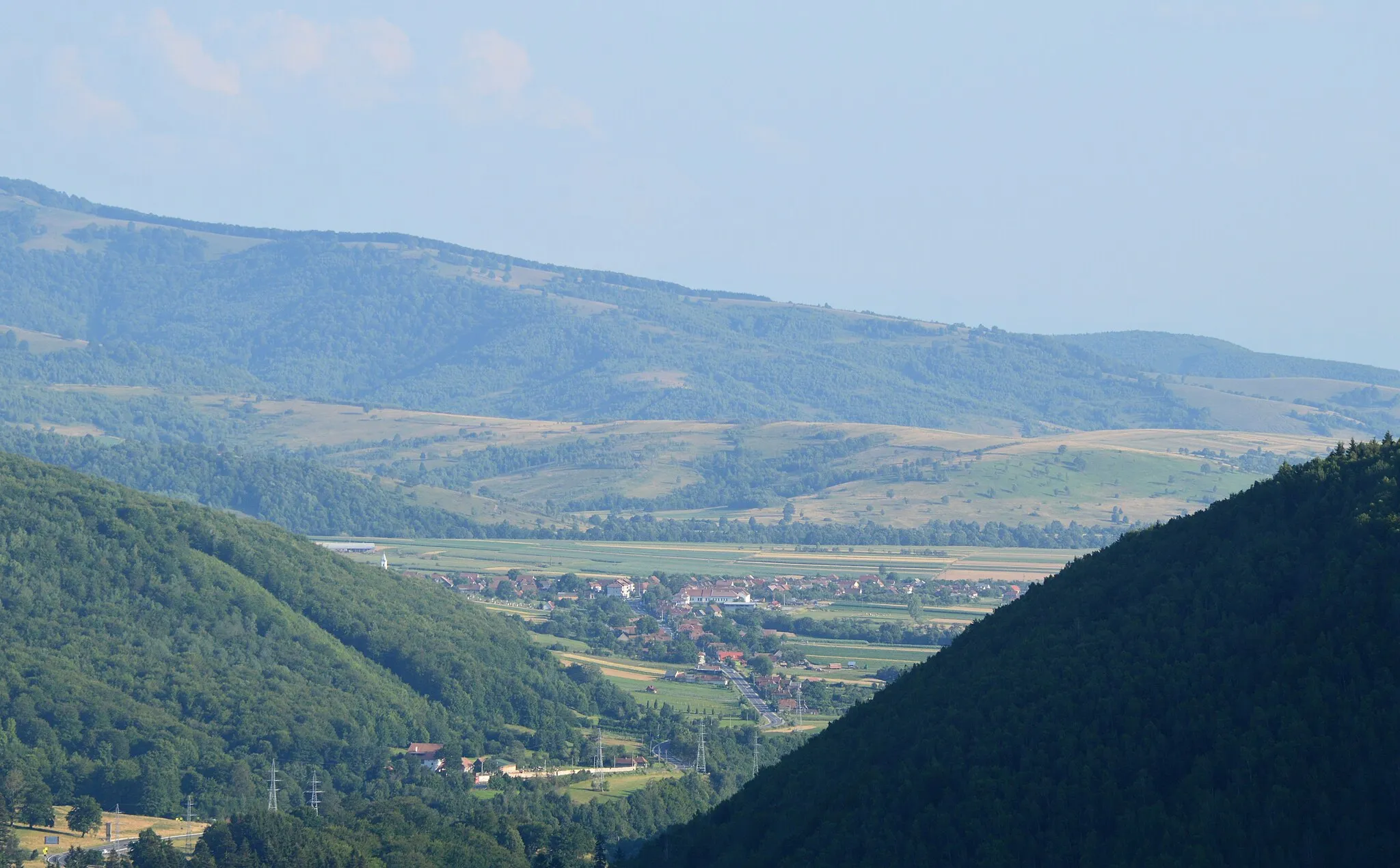 Photo showing: Panoramic view of Bixad (Covasna county, Romania)