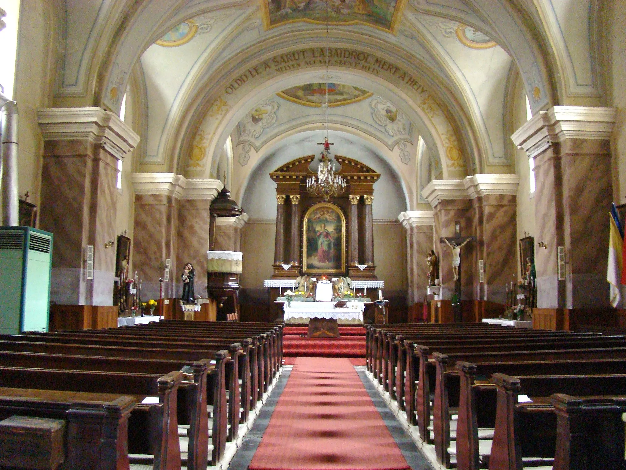 Photo showing: Biserica romano-catolică „Sfânta Varvara” (Szent Borbála) din Cavnic, județul Maramureș