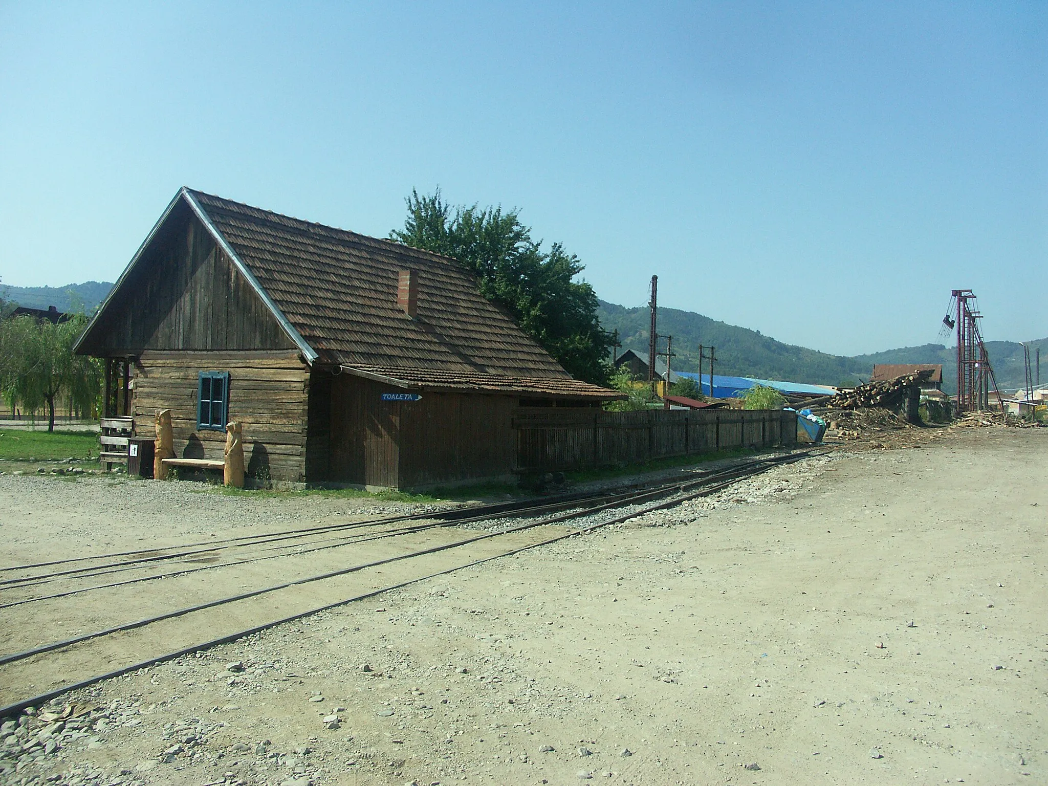 Photo showing: Bahnhofgelände der Wassertalbahn in Vișeu de Sus