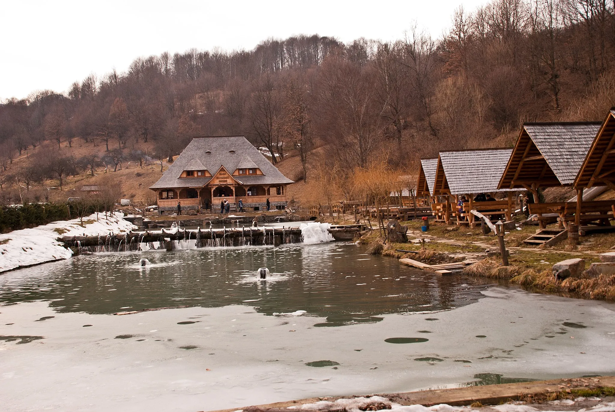 Photo showing: Trout farm in Mara, Maramureș