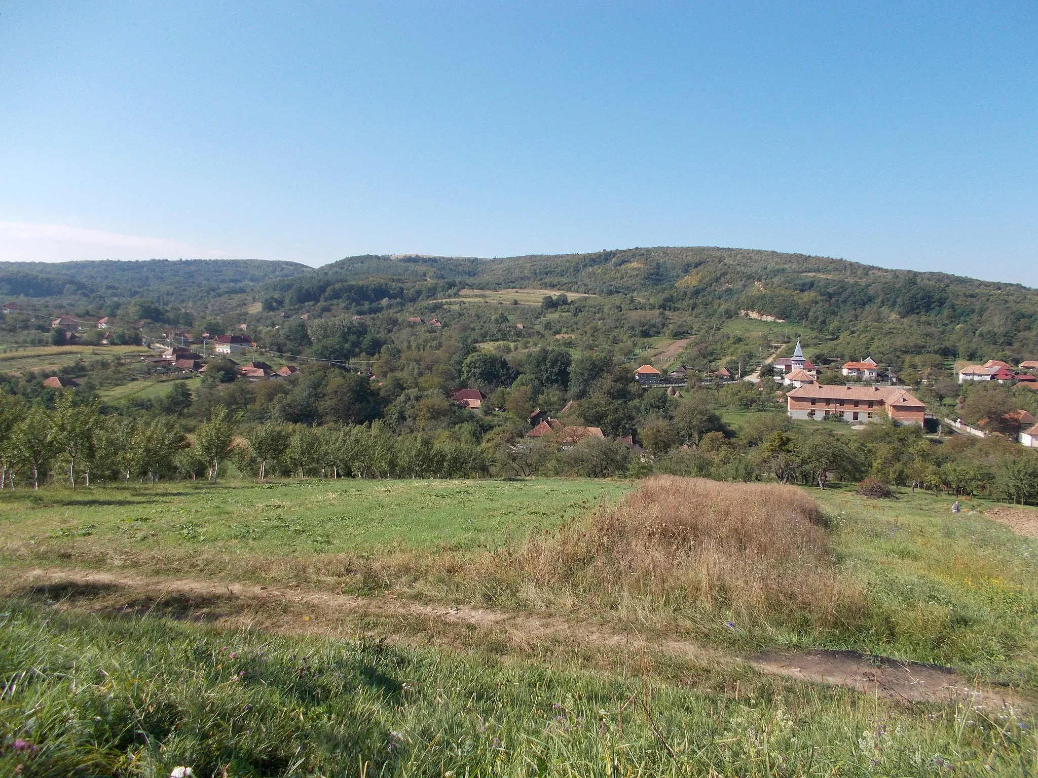 Photo showing: Satul Pria văzut de pe deal
