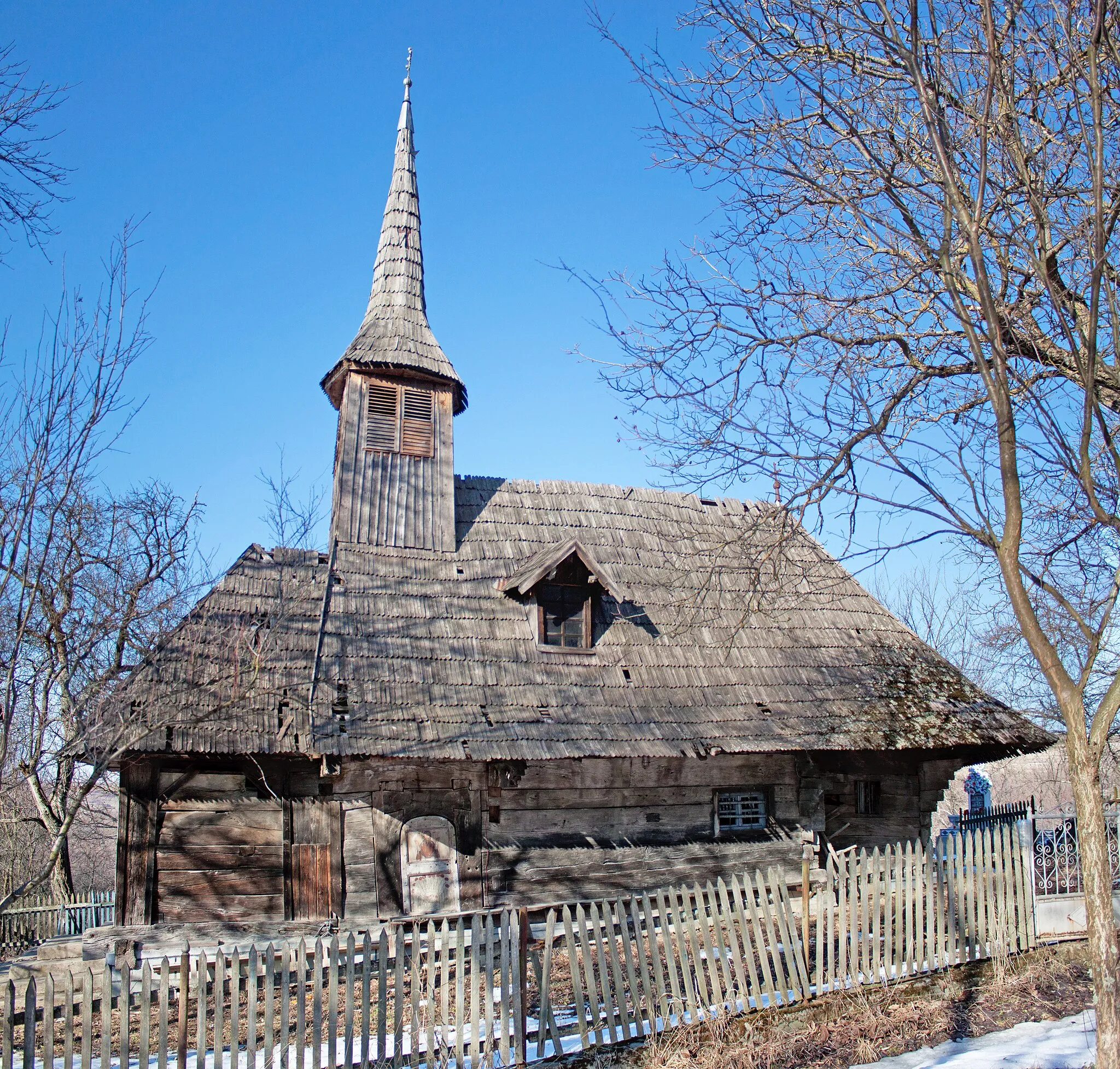Photo showing: Biserica de lemn din Bocșița, secolul 18, județul Sălaj.