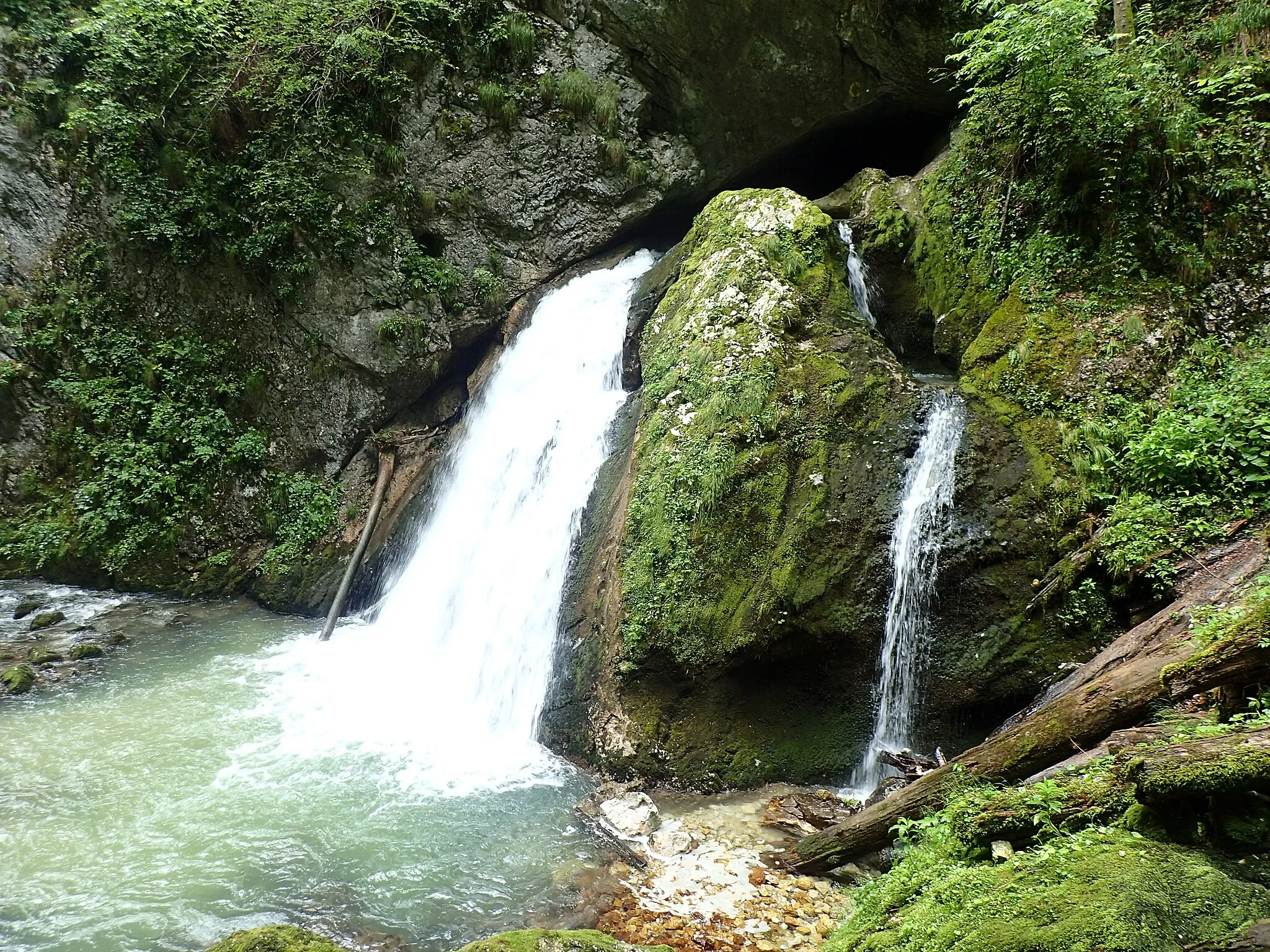 Photo showing: The Fan Waterfall from Galbena Gorge (Romania)