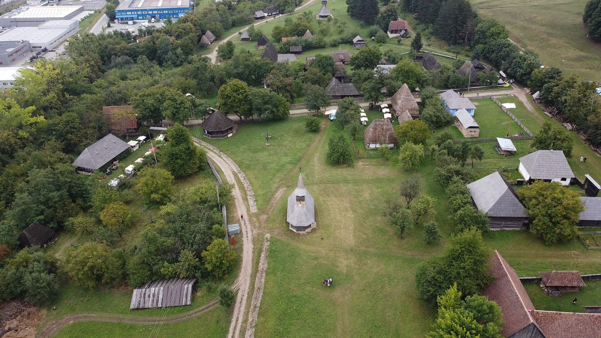 Photo showing: Aerial view of the ethnographic park in Cluj-Napoca