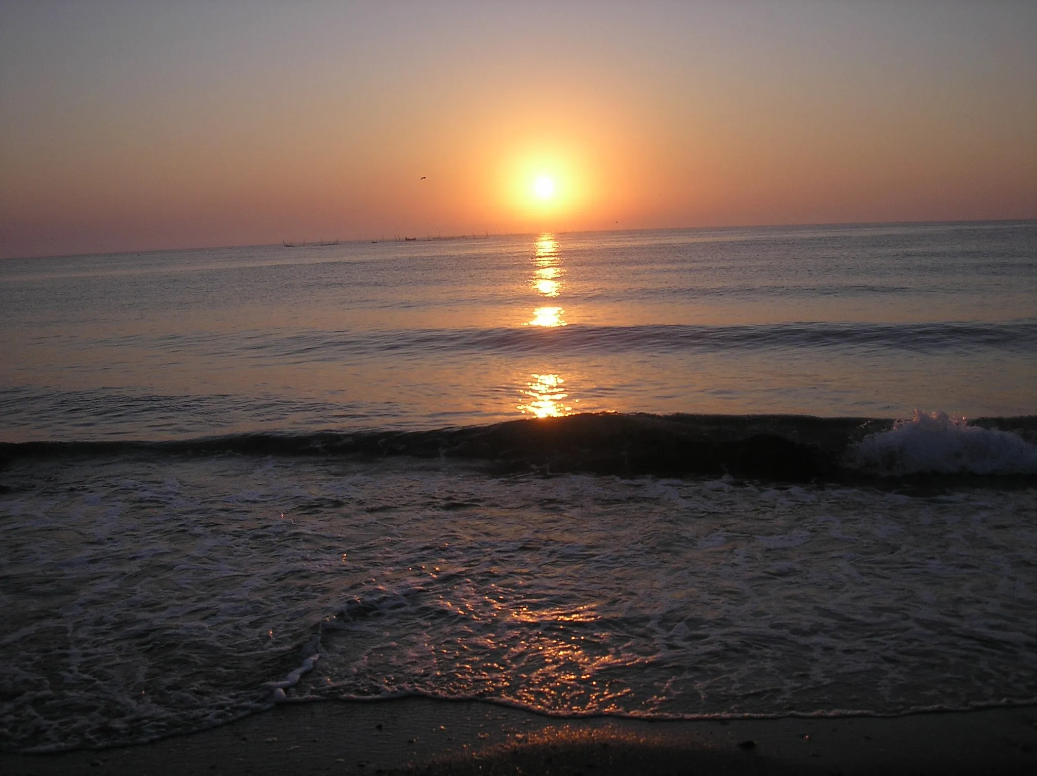 Photo showing: Sunrise at Vama Veche Beach, July 2007