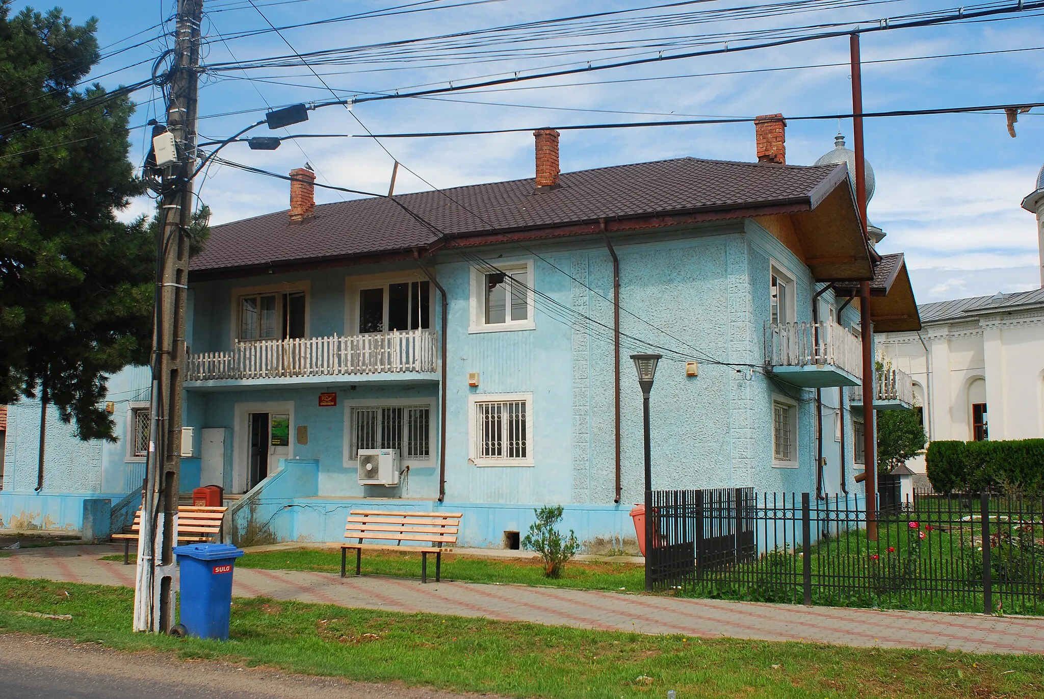Photo showing: Post office in Gherăseni, Buzău County, Romania