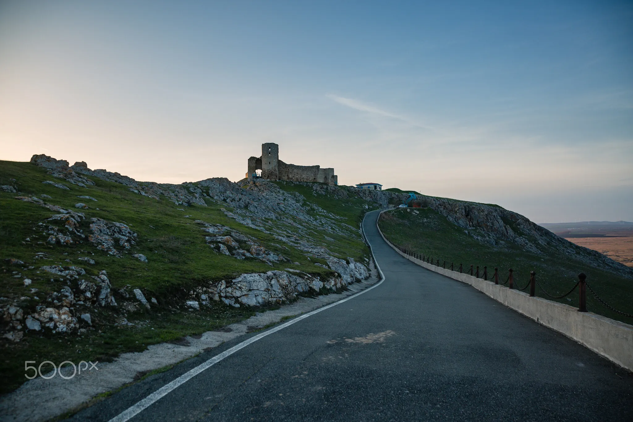 Photo showing: 500px provided description: Cetatea Enisala [#landscape ,#countryside ,#mountain ,#hill ,#scenery ,#footpath ,#rural scene ,#boulevard ,#scenic ,#mountain range ,#country road ,#horizon over land ,#Eastern Europe ,#Romania ,#Tulcea ,#Easter]