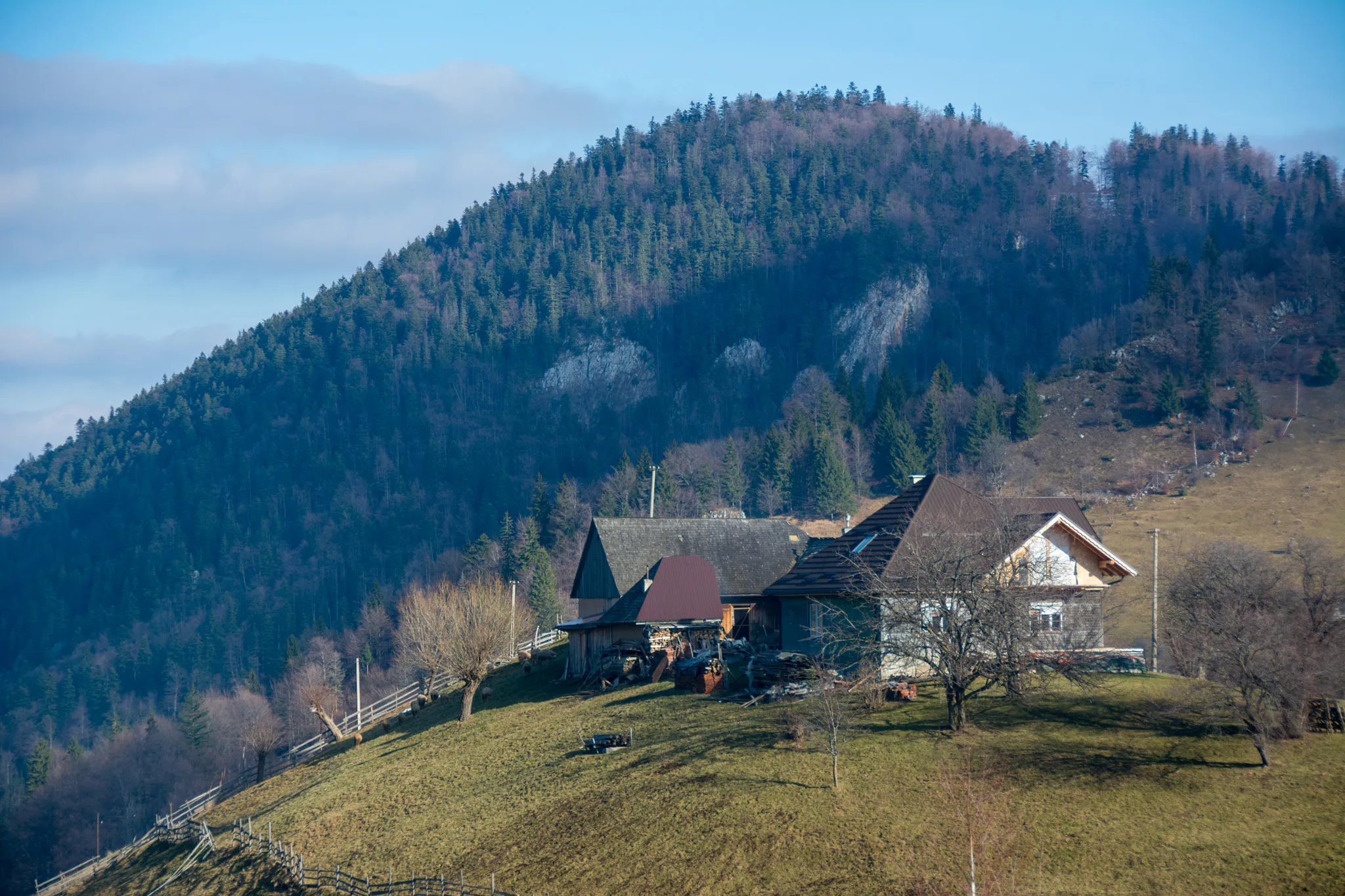 Photo showing: 500px provided description: A really cool place to go to for some downtime and recharge. [#forest ,#mountains ,#house ,#outdoor ,#green ,#hills ,#rural ,#outdoors ,#Brasov ,#Romania]