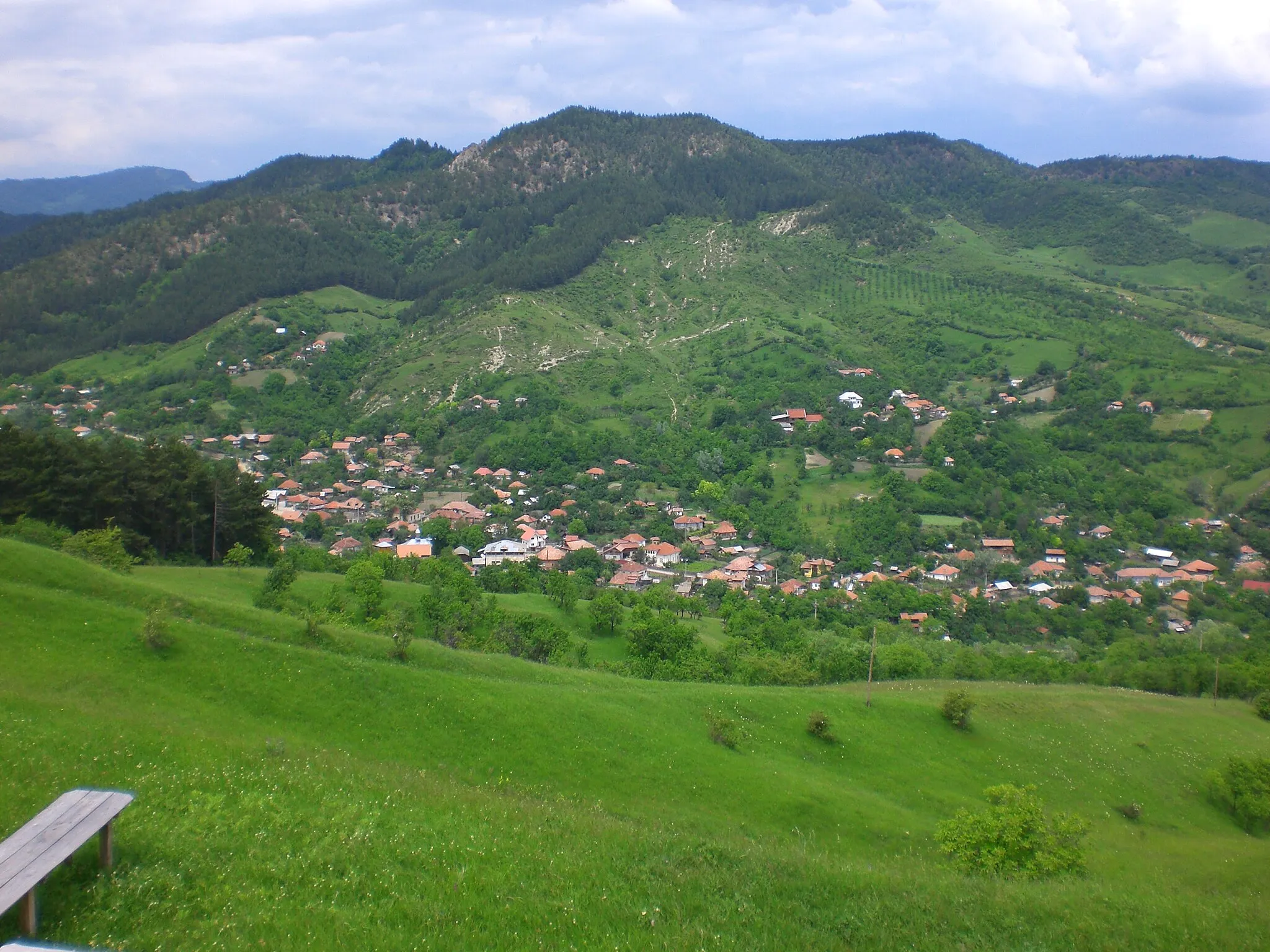 Photo showing: View of the Brăeşti village of the Brăeşti commune, Buzău County, Romania