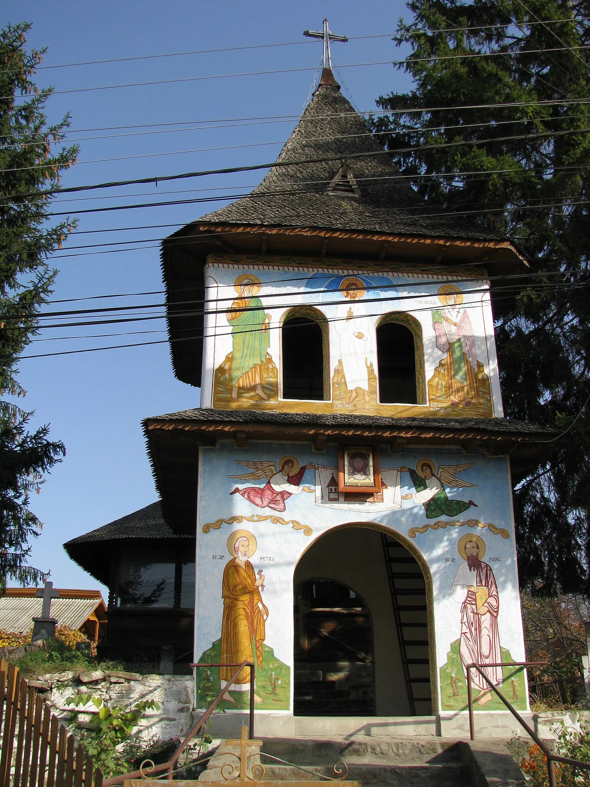 Photo showing: Wooden church "Sf. Nicolae Vechi" from Starchiojd village, Starchiojd commune, Prahova county, Romania