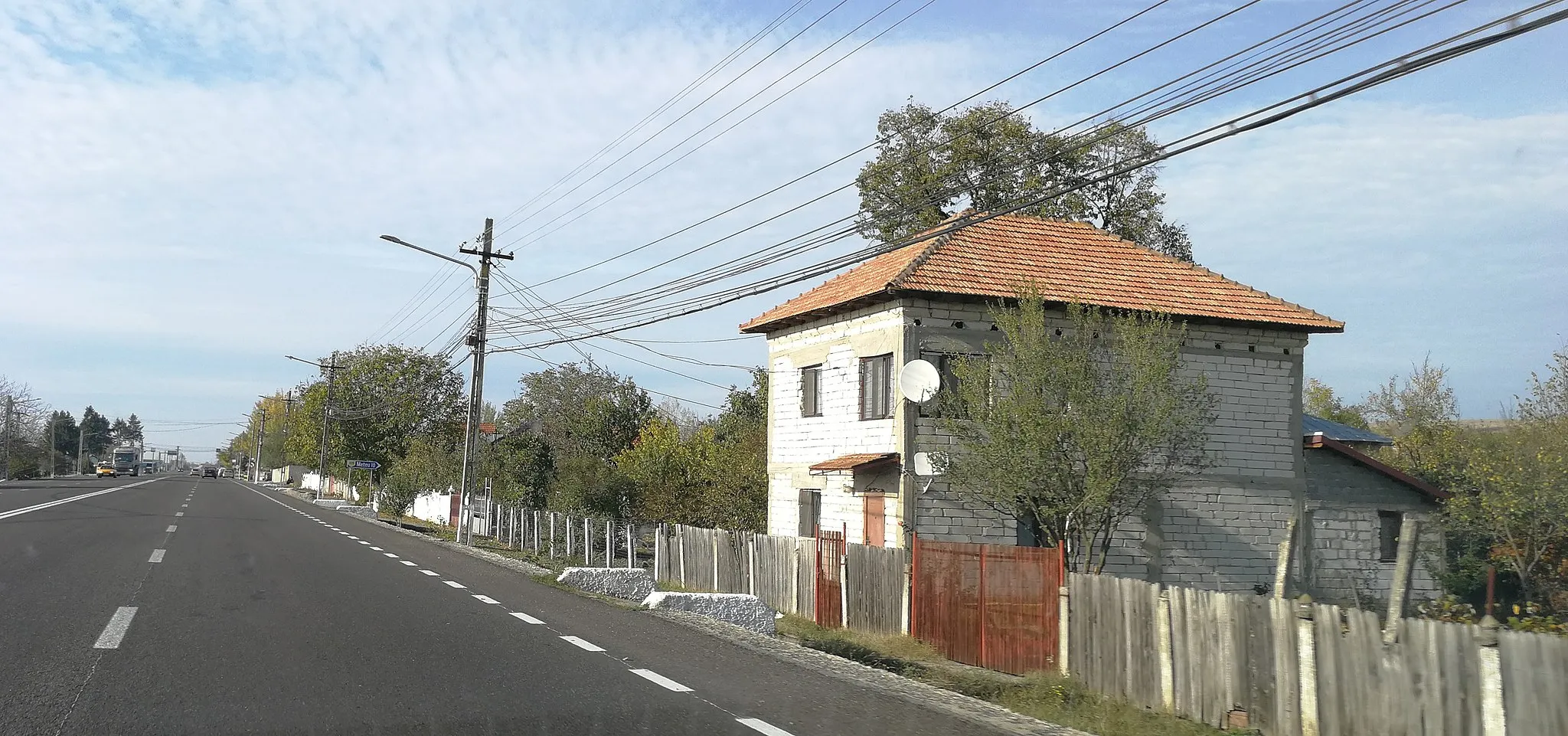 Photo showing: Romanian national road DN65 in Brădești, Dolj County