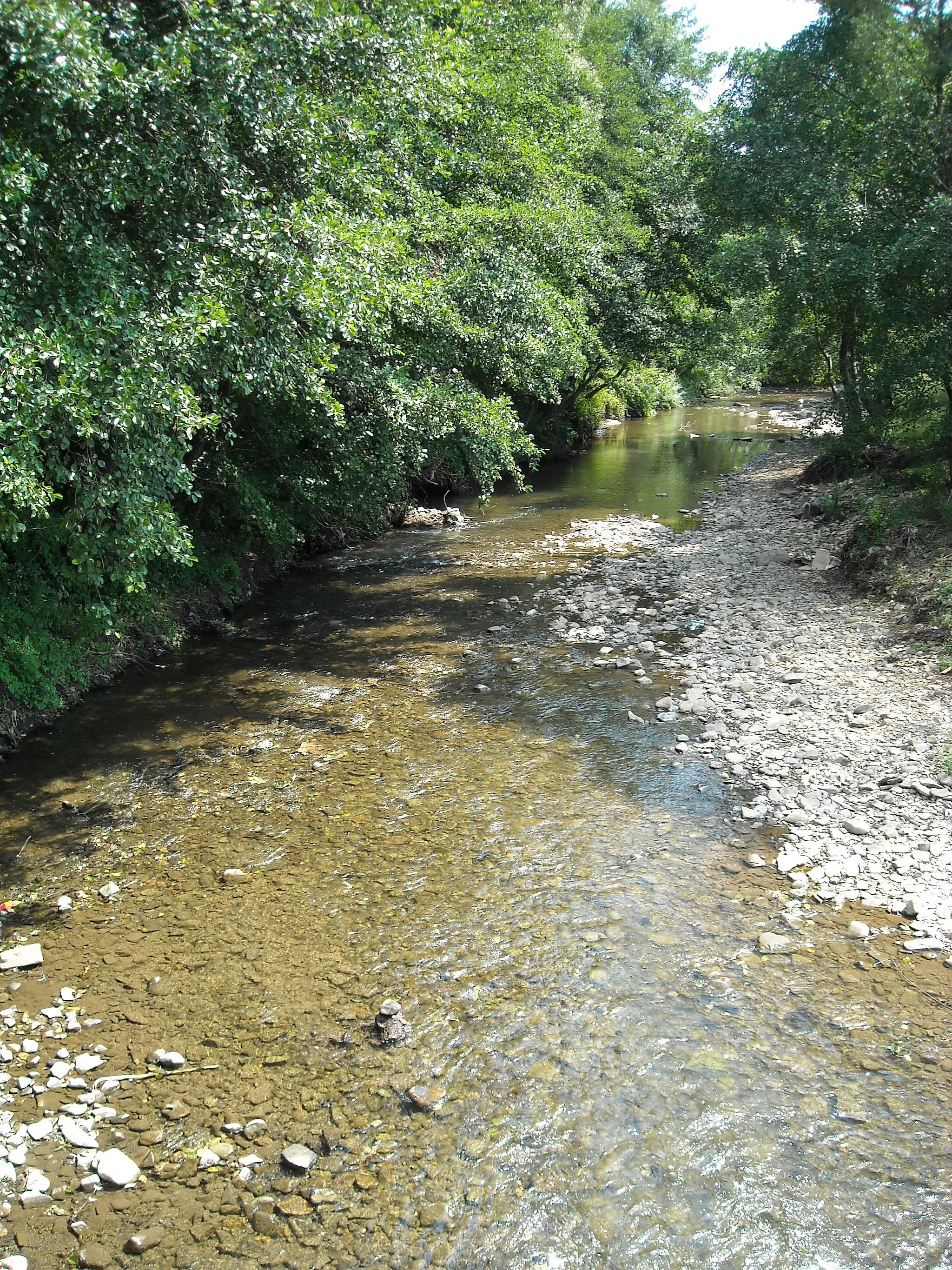 Photo showing: the Geoagiu creek at Geoagiu