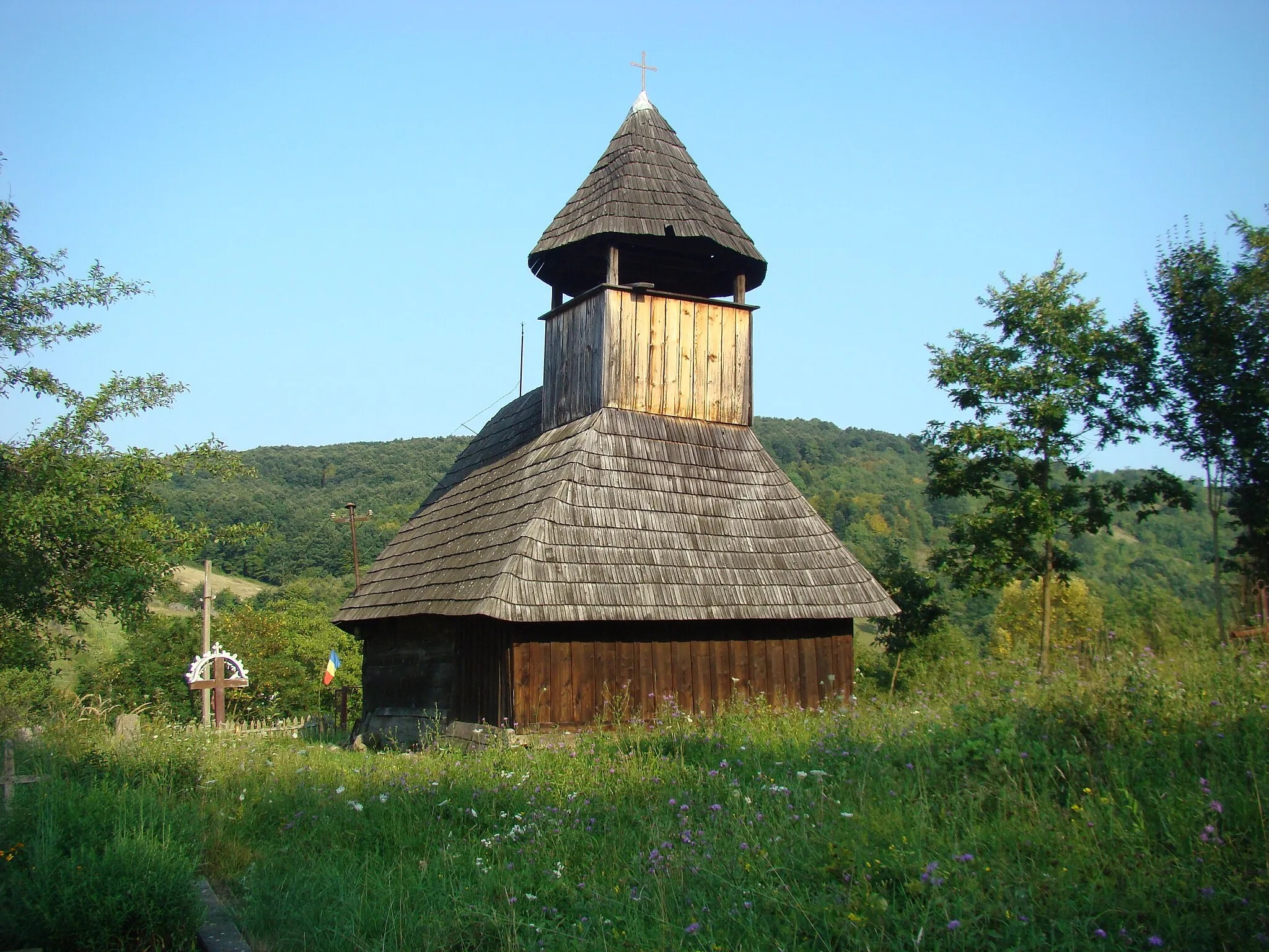 Photo showing: Biserica de lemn din Abucea
