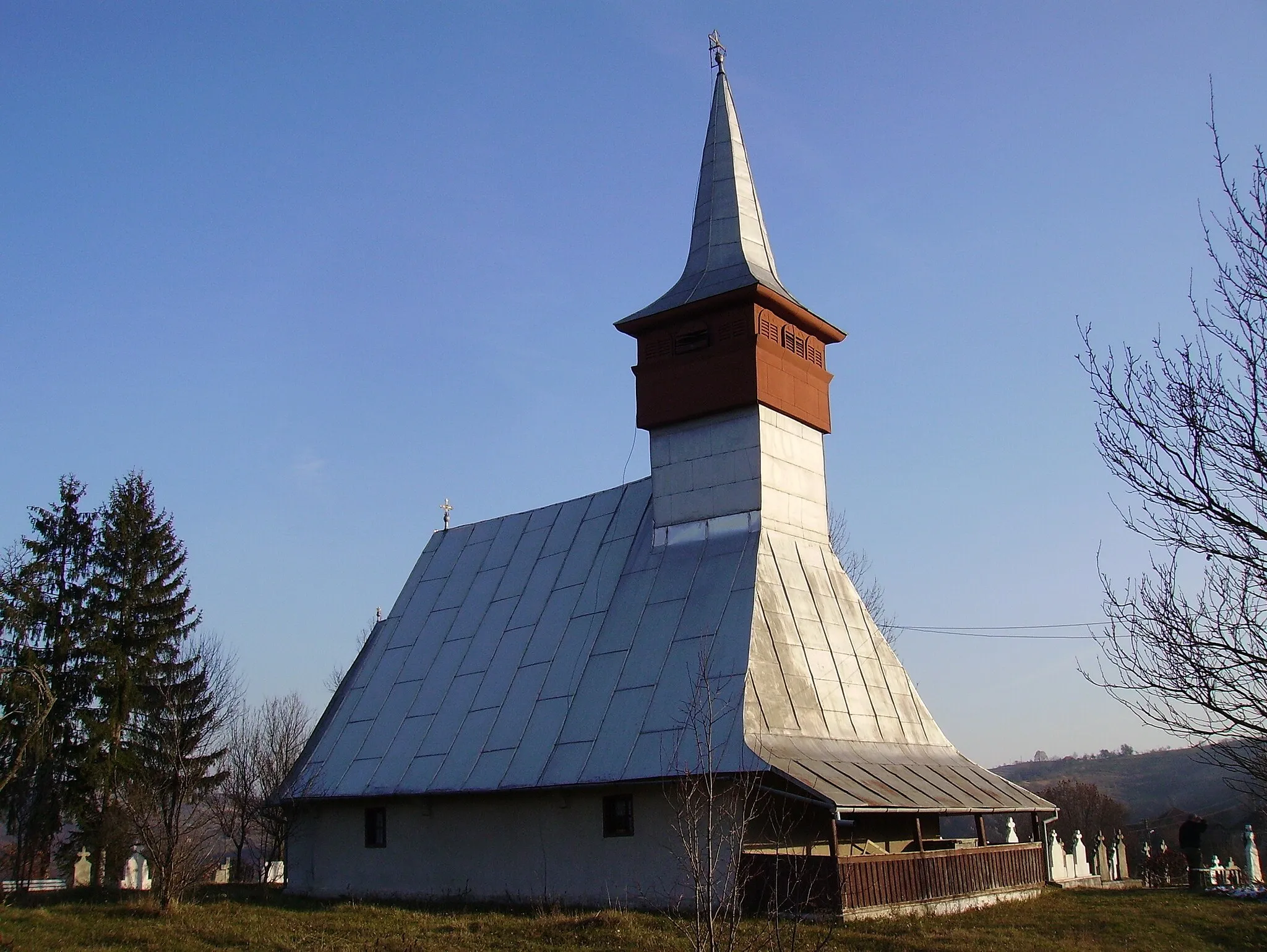 Photo showing: The wooden church in Podele, Hunedoara county, Romania