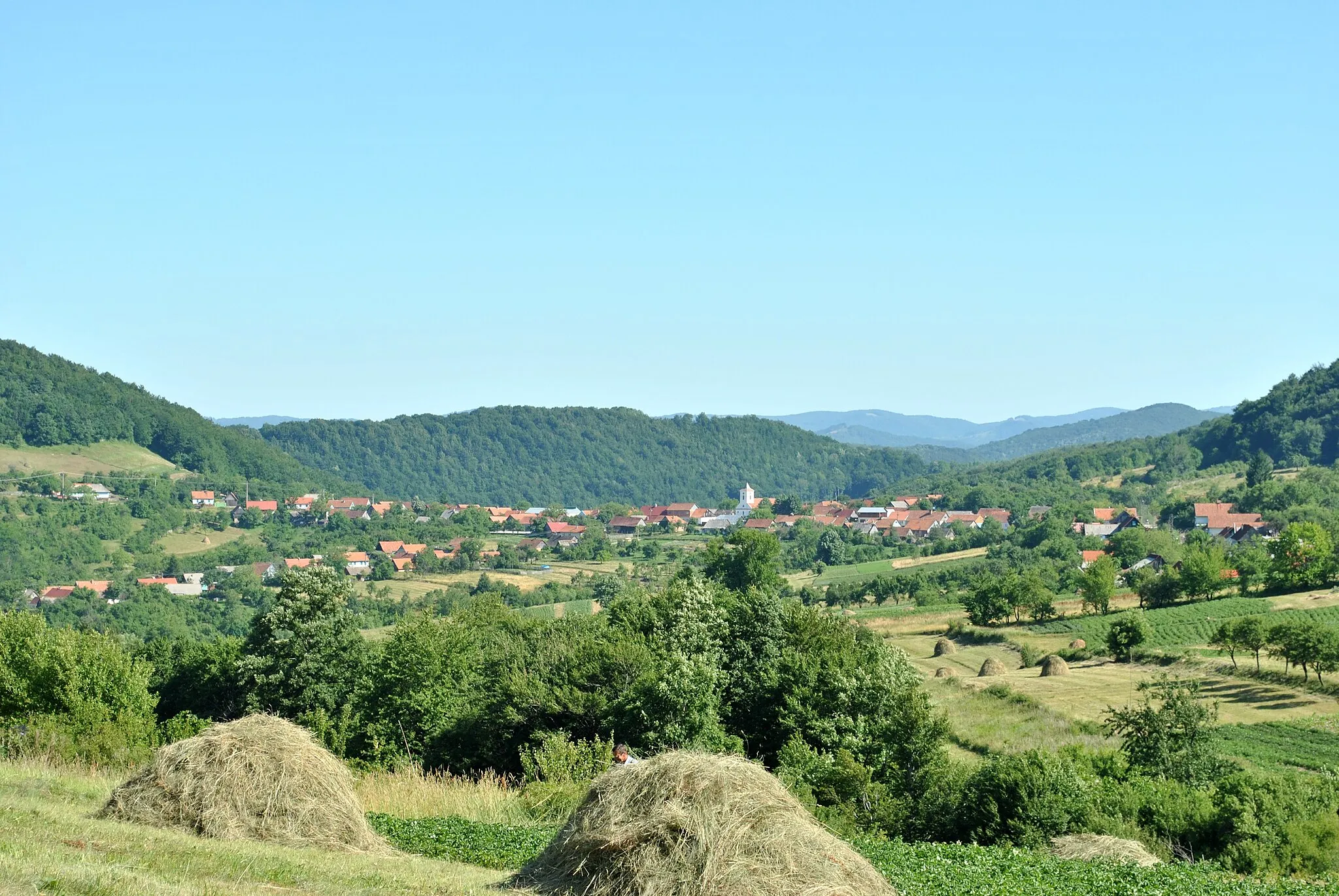 Photo showing: A view of the village from the hill