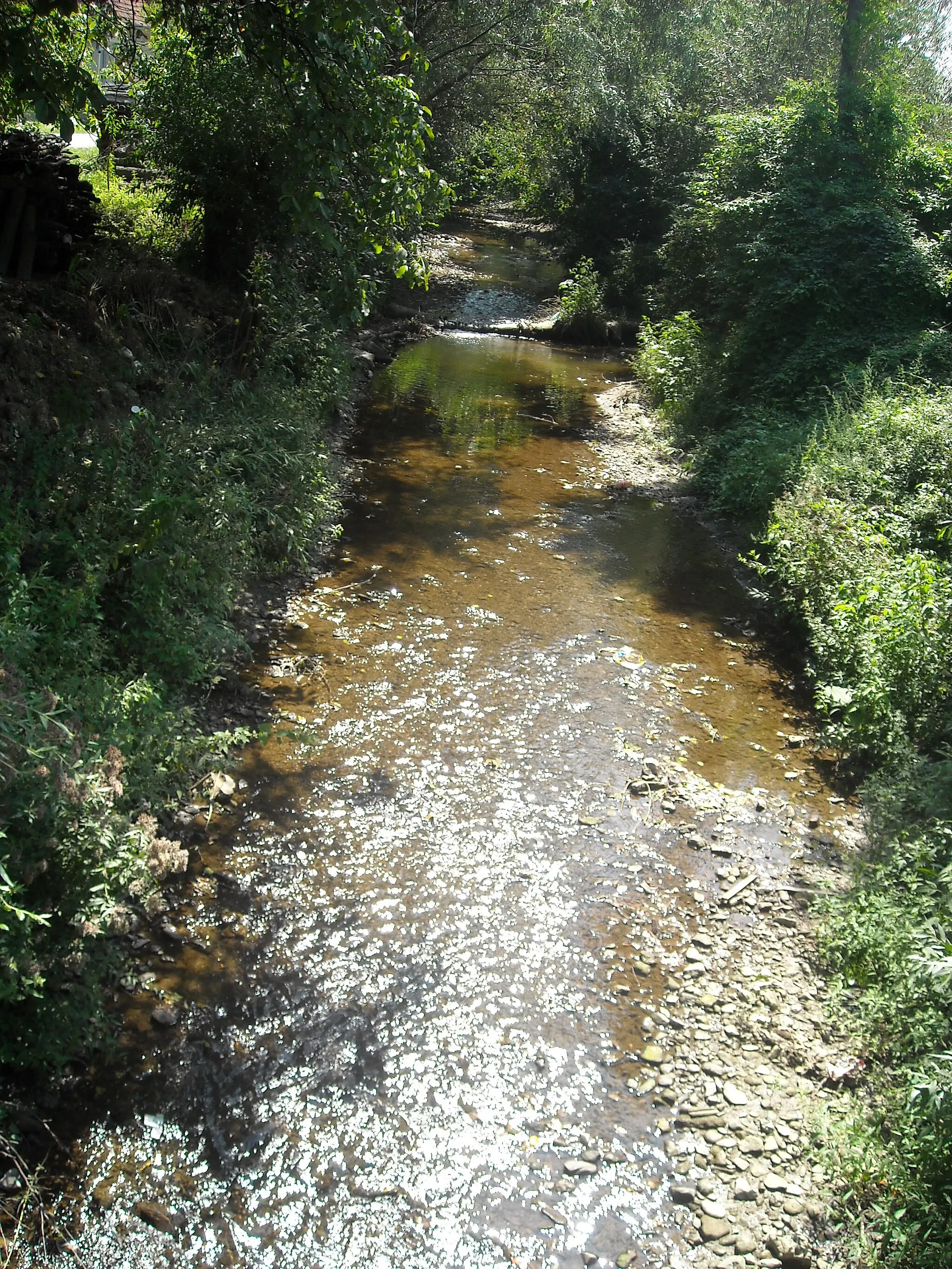Photo showing: the Romos brook at Romos (Rumes), Hunedoara County, Romania