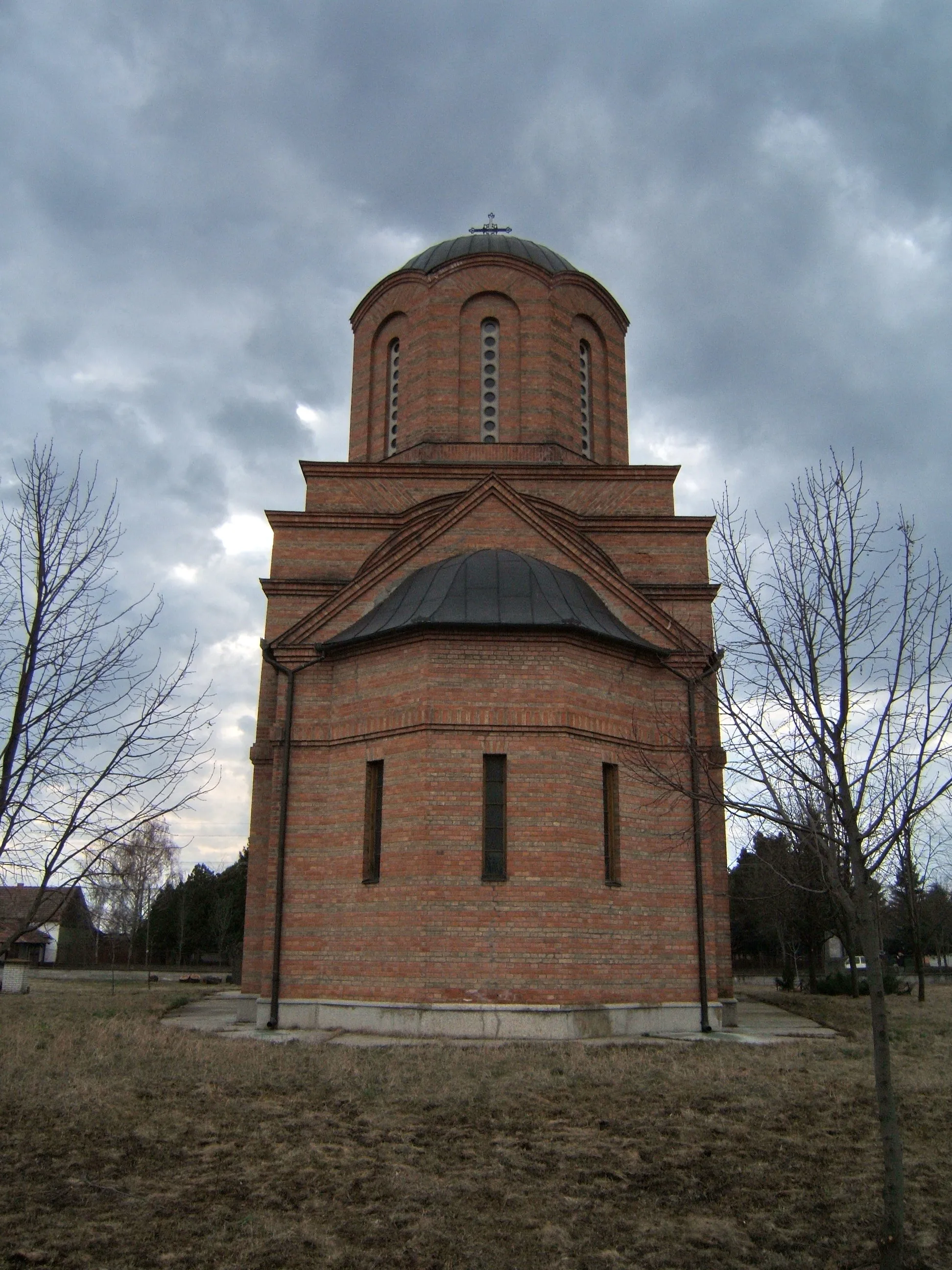 Photo showing: Serbian Orthodox church in Stajićevo - eastern facade