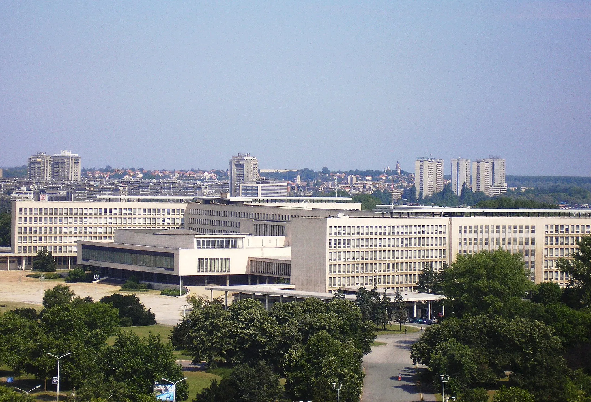 Photo showing: The building of SIV. Zemun is to be seen behind.