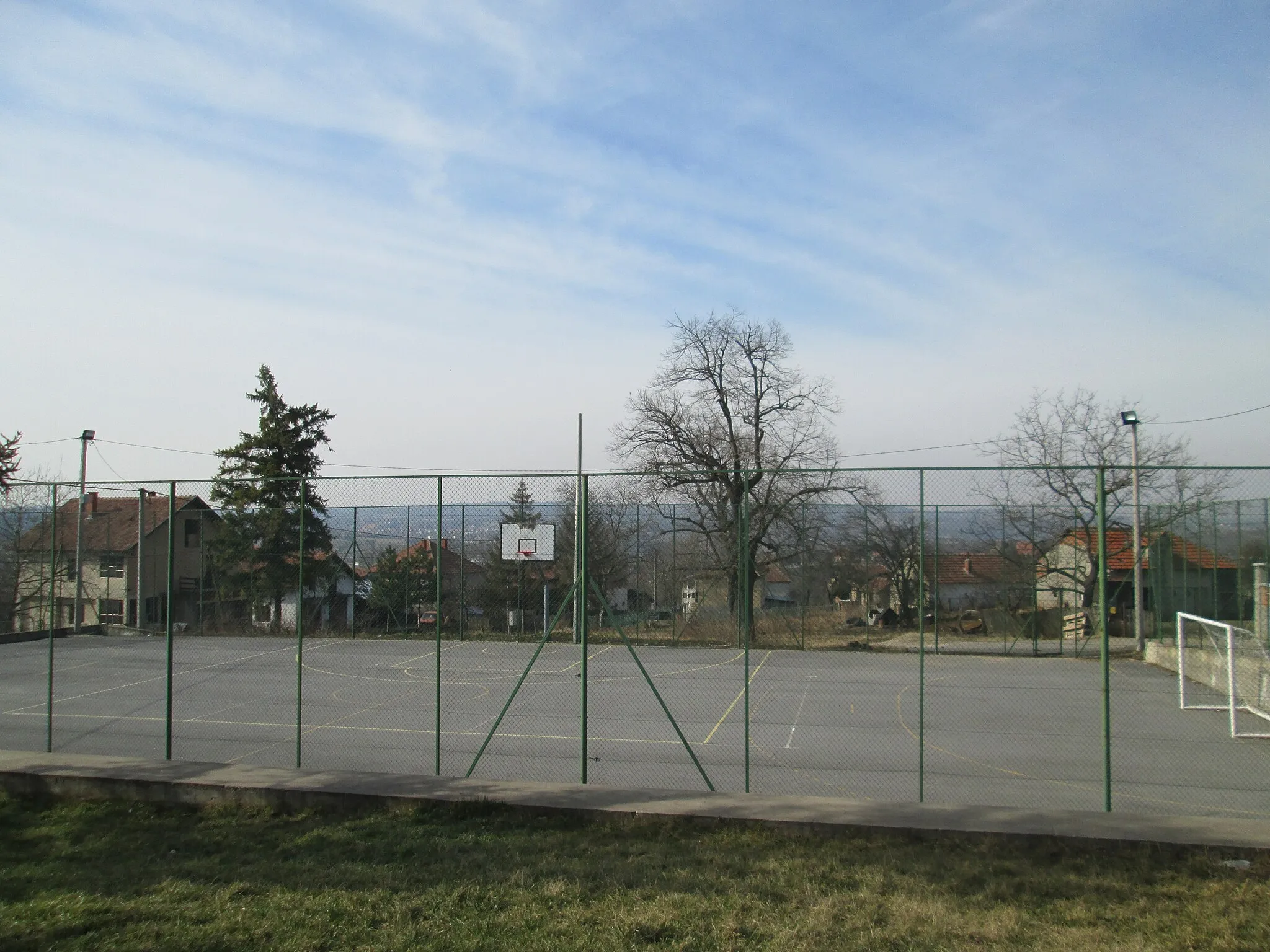 Photo showing: Football and basketball field, Djurinci.