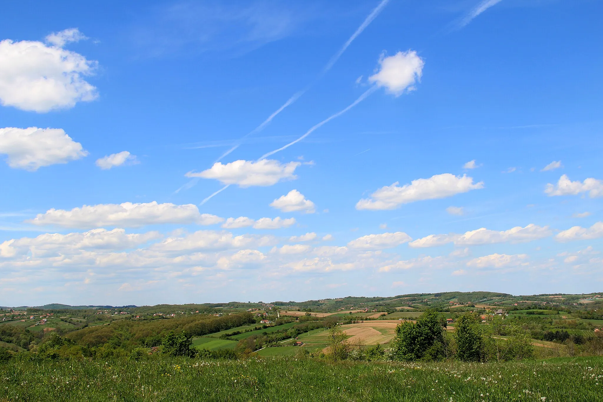 Photo showing: Zabrdica village - Municipality of Valjevo - Western Serbia - Panorama 10