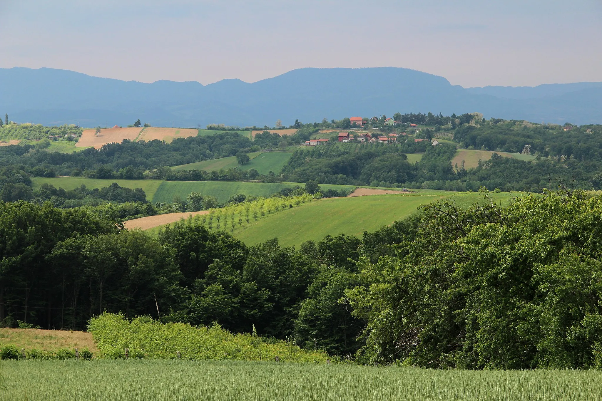 Photo showing: Rabas village - Municipality of Valjevo - Western Serbia - Panorama 10