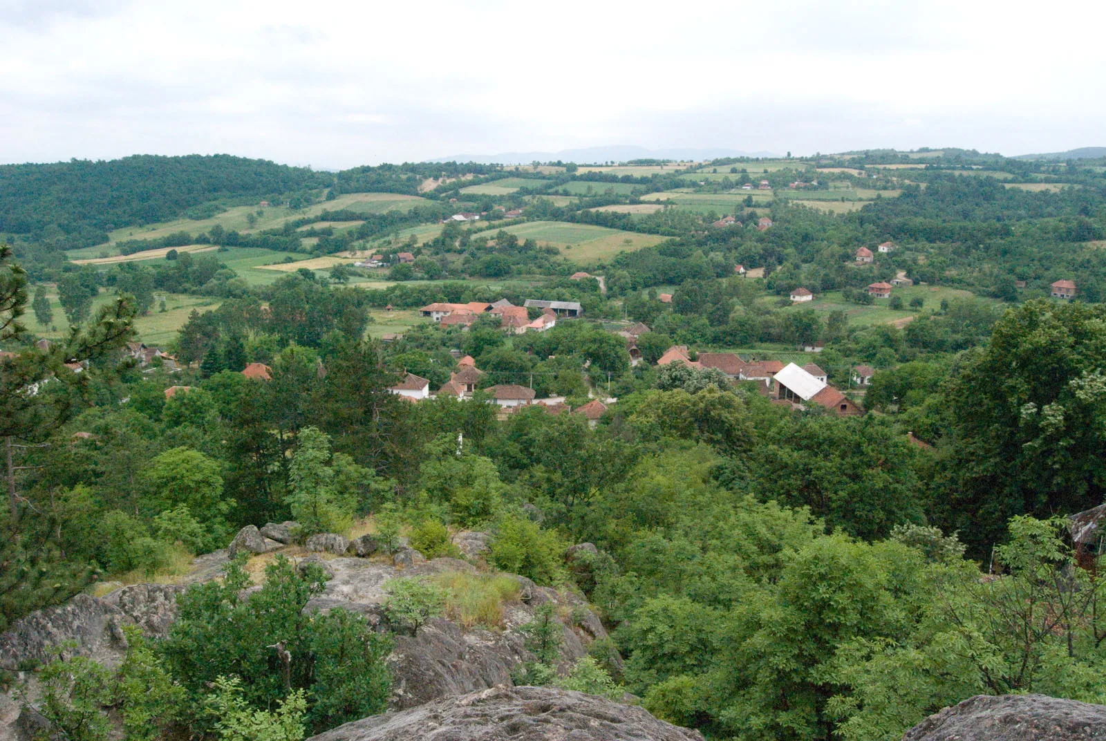 Photo showing: Panoramic vew of Borač, near Knić, Serbia