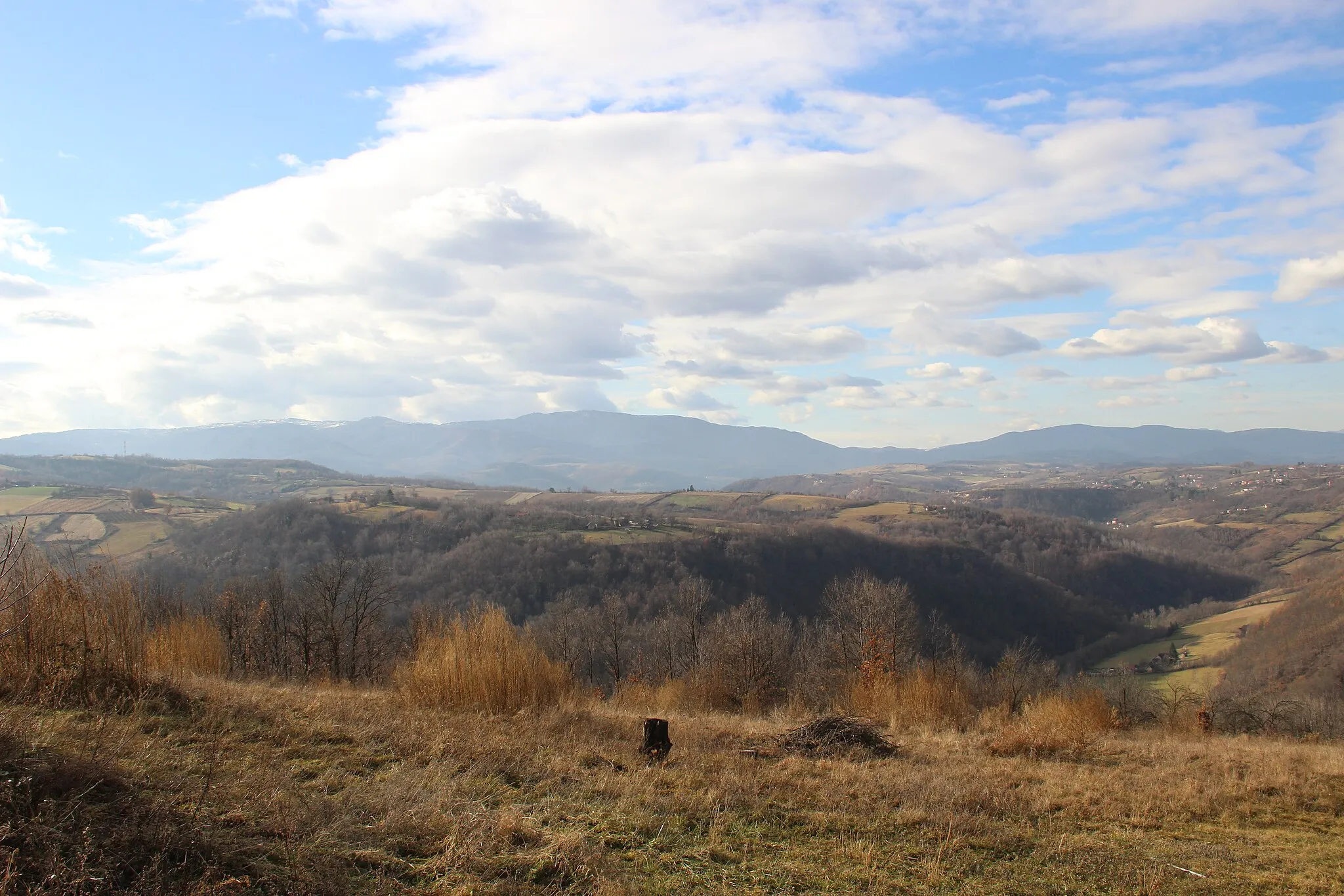 Photo showing: Struganik village - Municipality of Valjevo - Western Serbia - Panorama 1