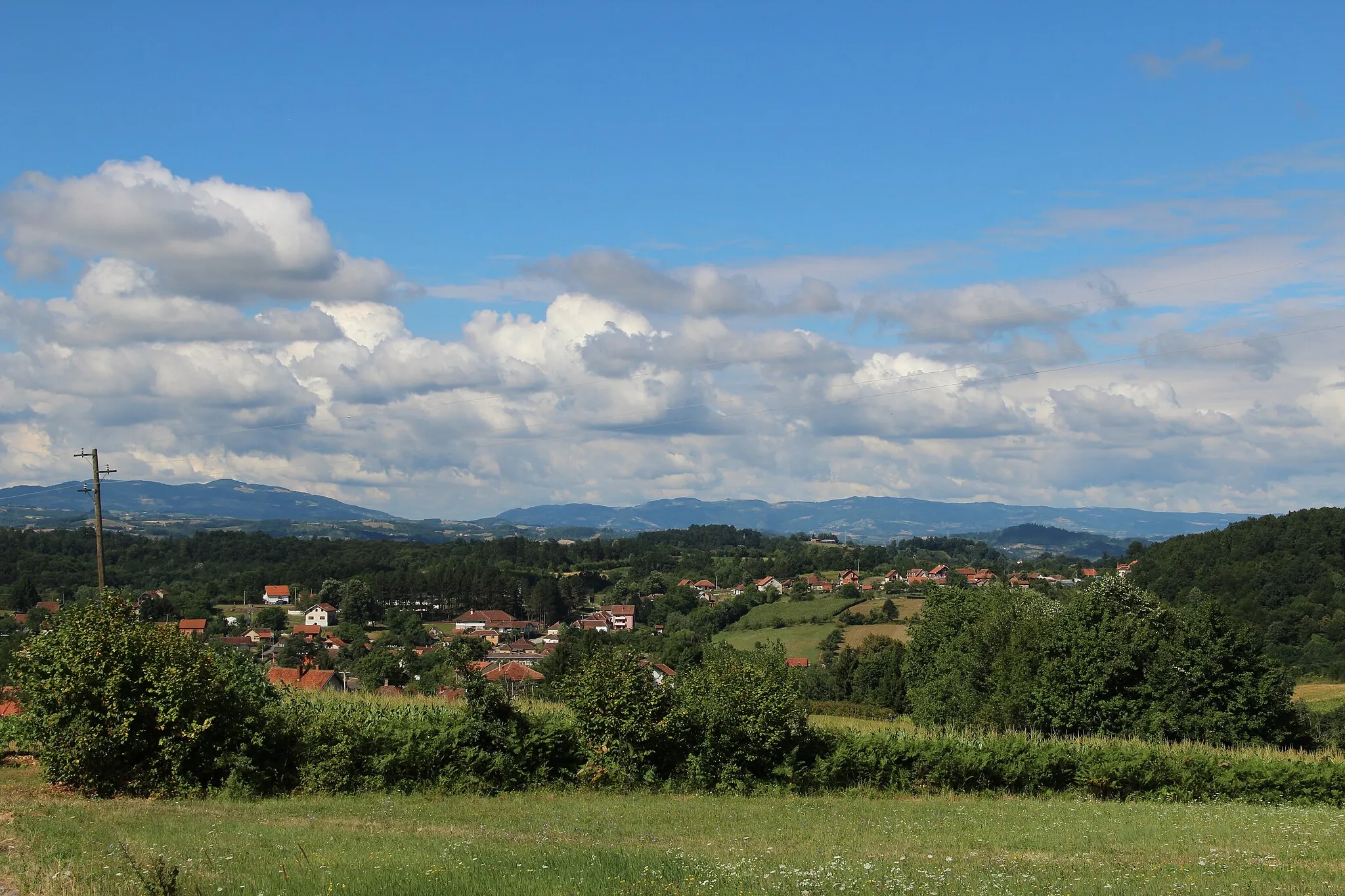 Photo showing: Valjevska Kamenica village - Municipality of Valjevo - Western Serbia - Panorama 3