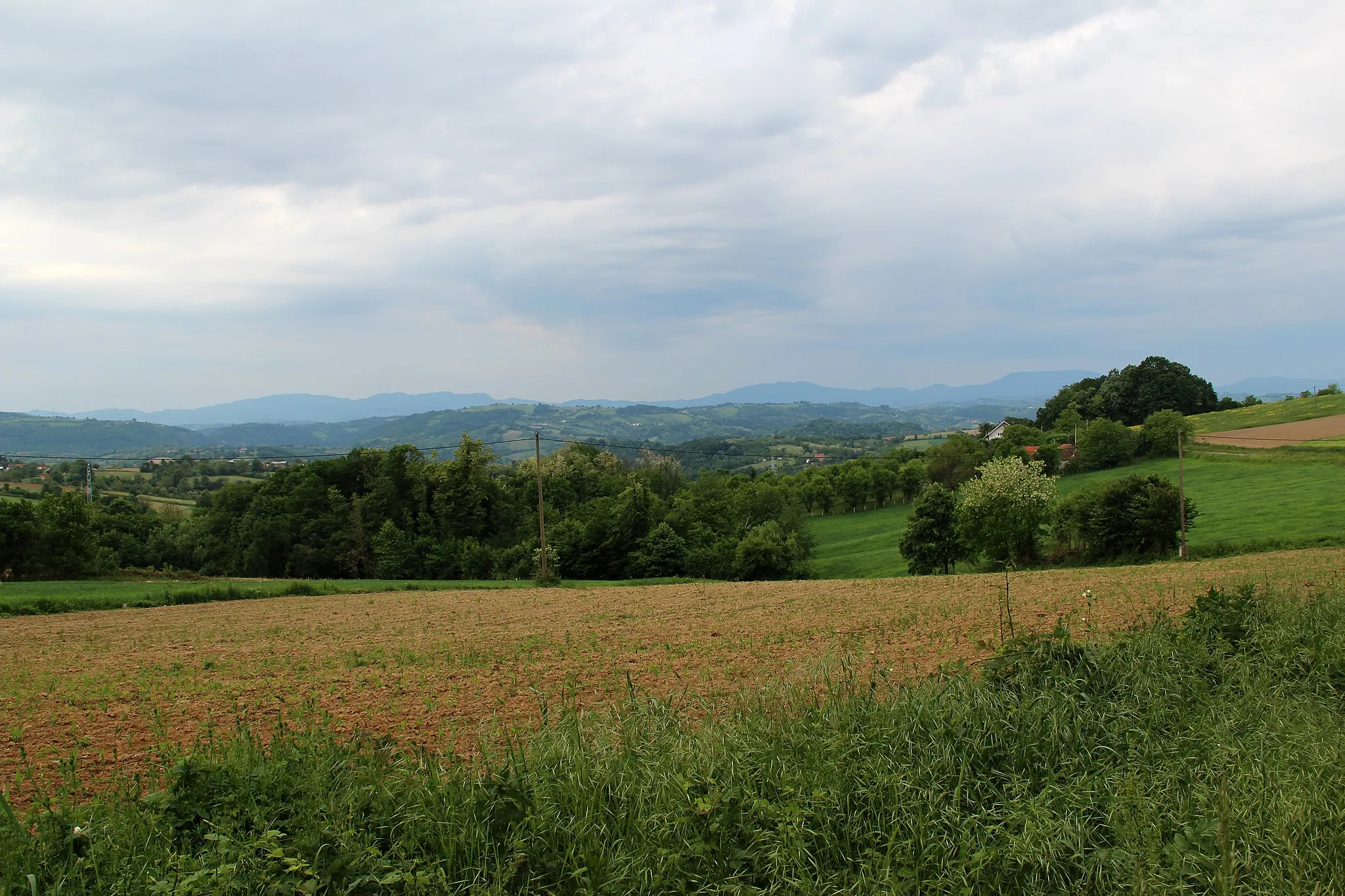Photo showing: Zlatarić village - Municipality of Valjevo - Western Serbia - Panorama 7