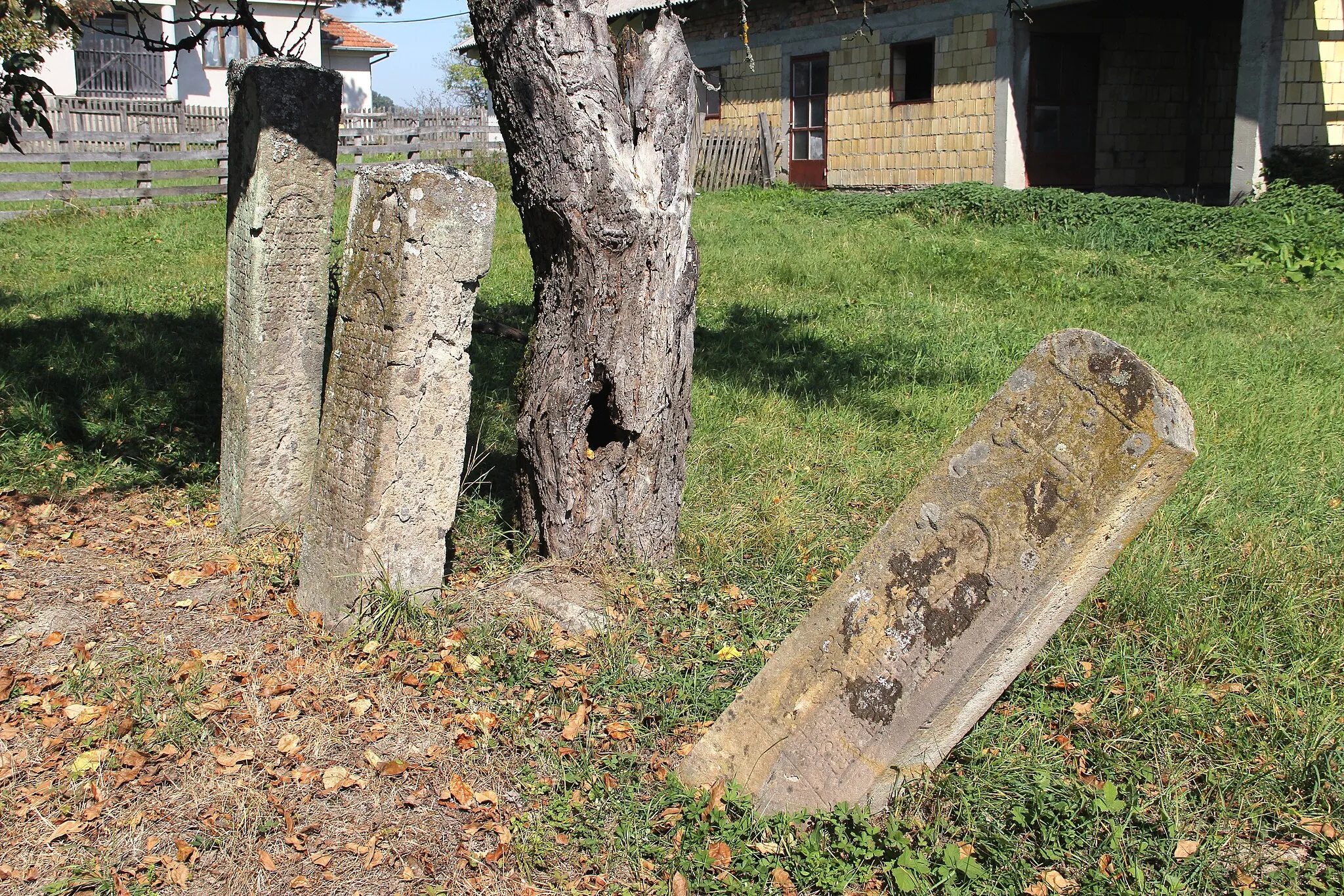 Photo showing: Roadside tombstones in the village of Donji Branetici (municipality of Gornji Milanovac), Serbia.