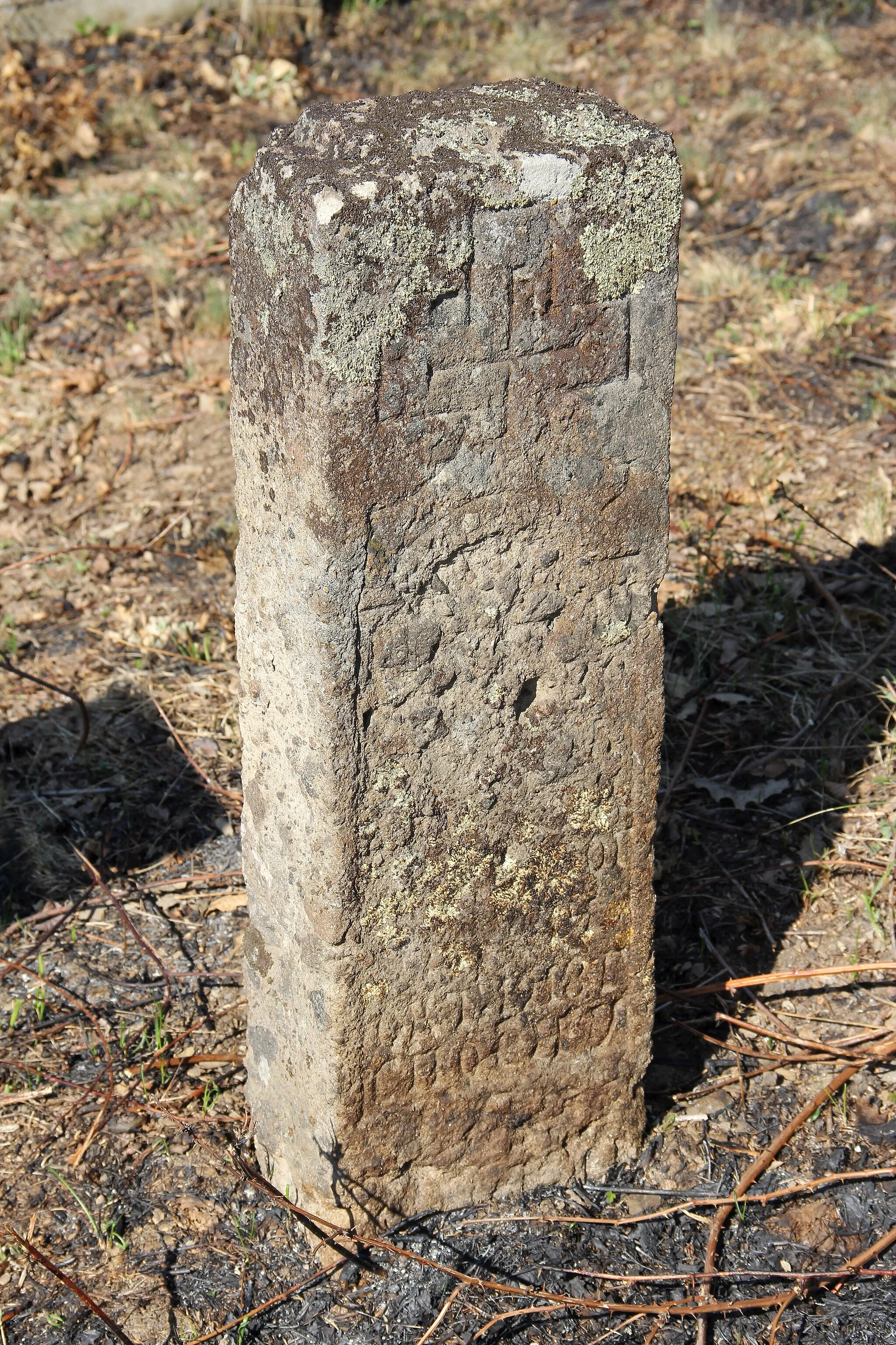Photo showing: Old gravestones at the cemetery in the village of Ugrinovci (the municipality of Gornji Milanovac), Serbia.