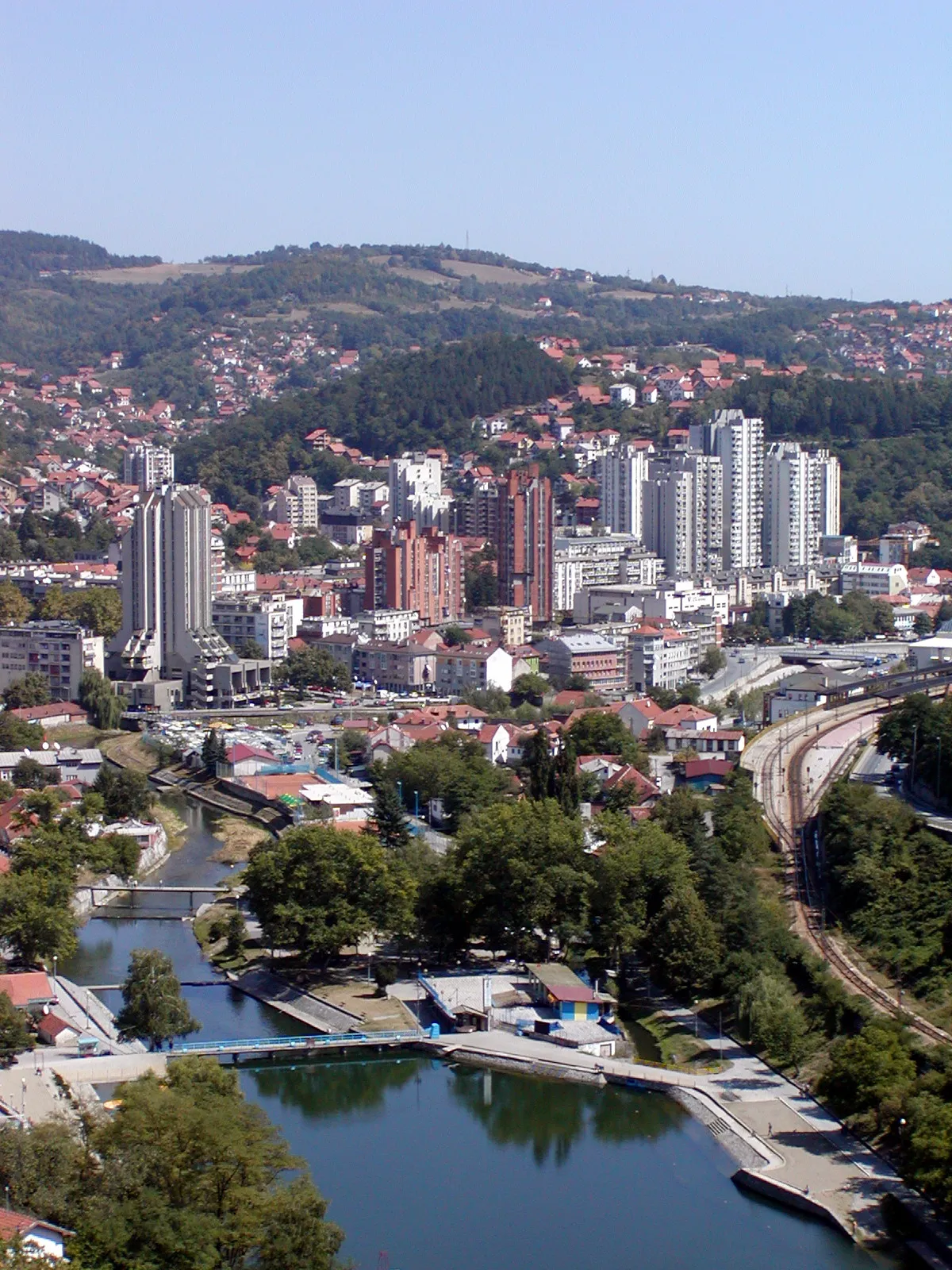 Photo showing: Panorama of Uzice, Serbia